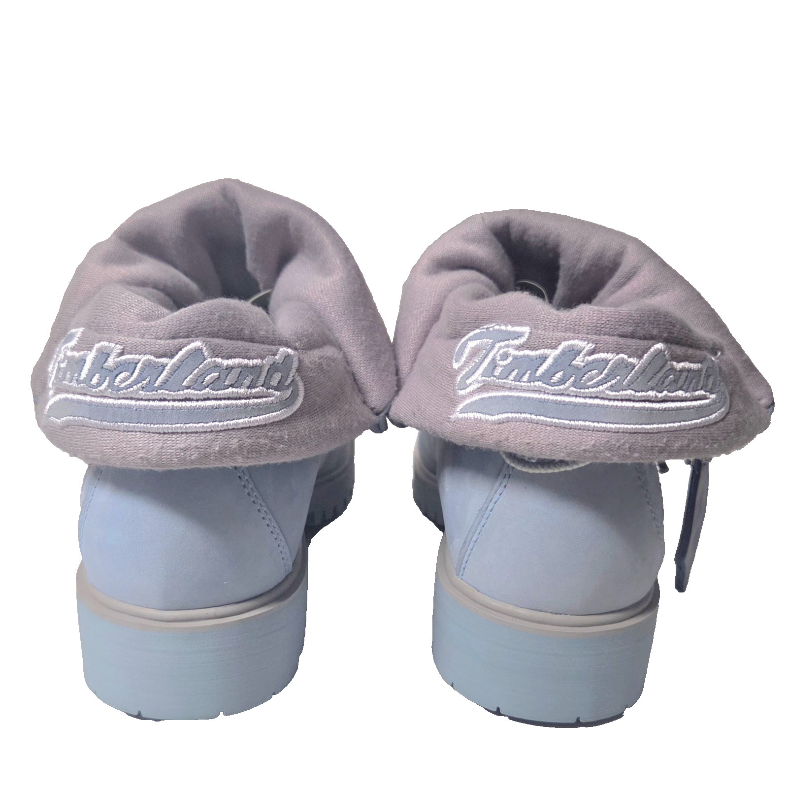 Rare Y2K Timberland Womens 8.5 Roll Top Cornflower Blue 8.5 Leather Boots 89361