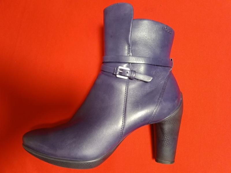 women ecco boots navy leather 40 #3QY5