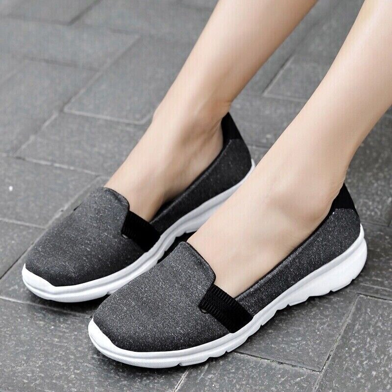 Women Fashion Loafers Shoes Comfortable Sock Slip-on Ballerina Wedge Shoes size