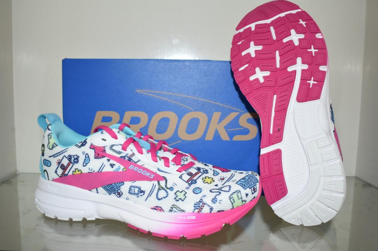 Brooks Women’s Trace 4 Hero Medical Running Shoes WIDE 120441 1D 147 White/Pink