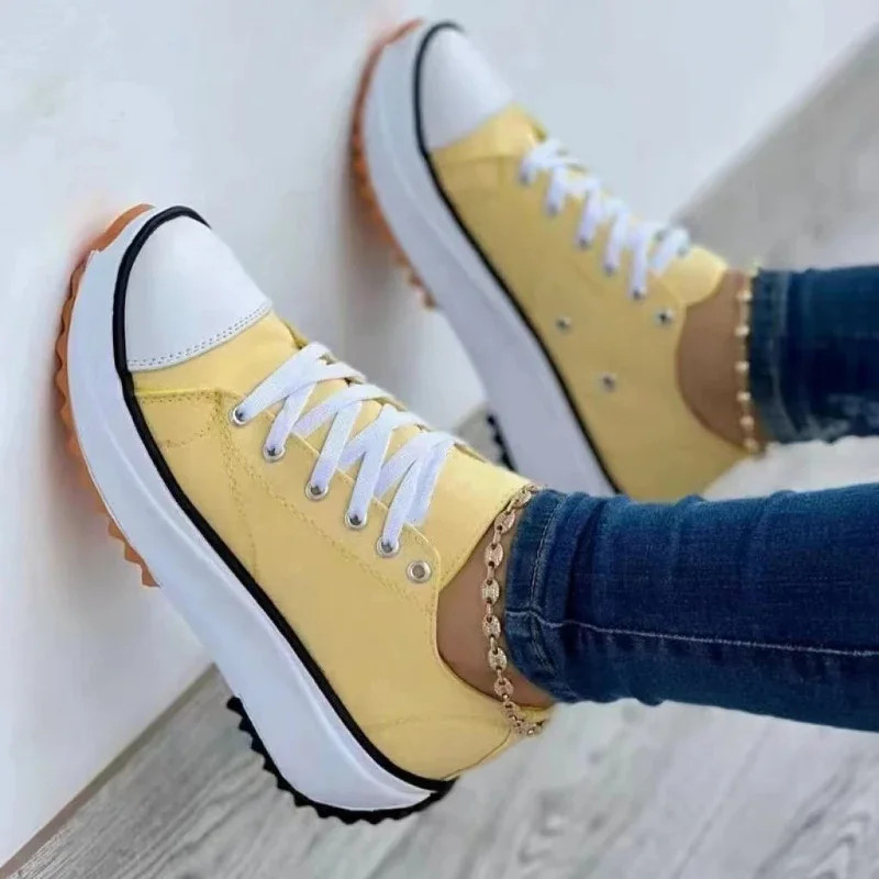 Summer New Women Fashion Casual Shoes Plus Size 42 Woman Platform Canvas