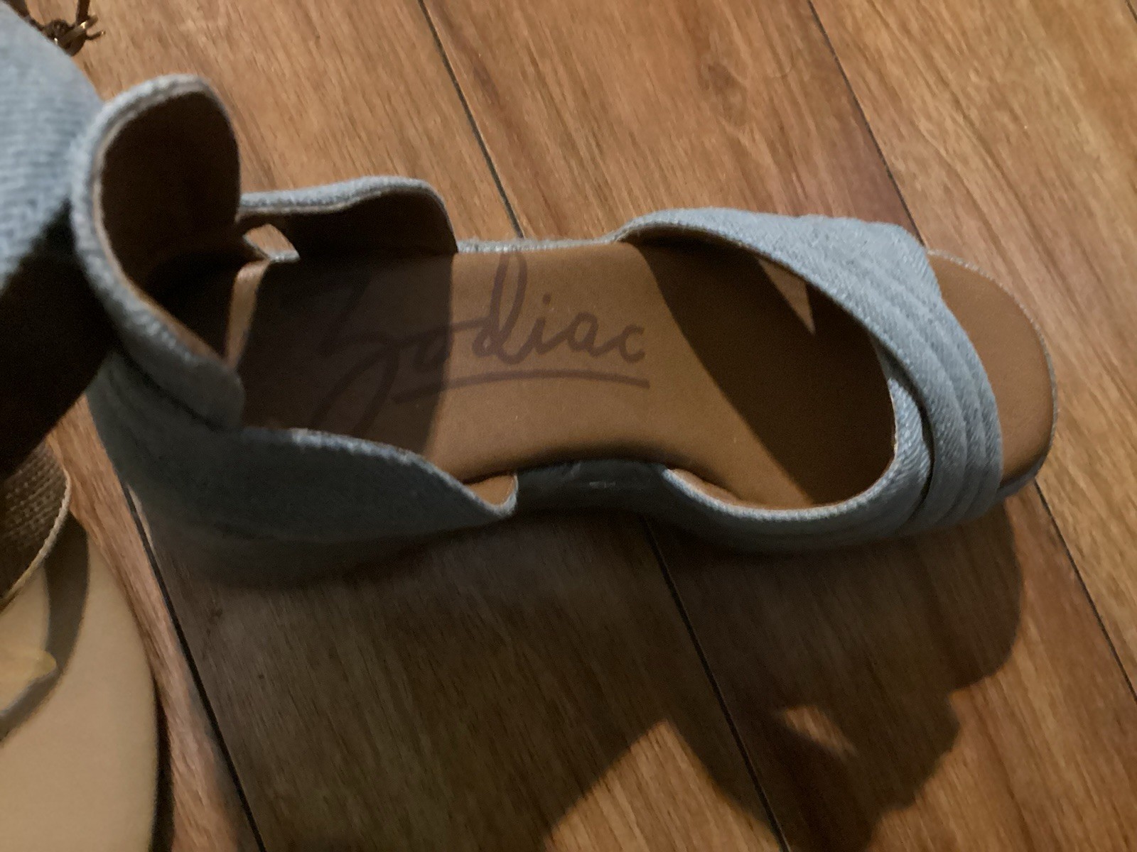 Women’s Zodiac Wedge Espadrille Sandal Lt. Denim Blue Size 6 New