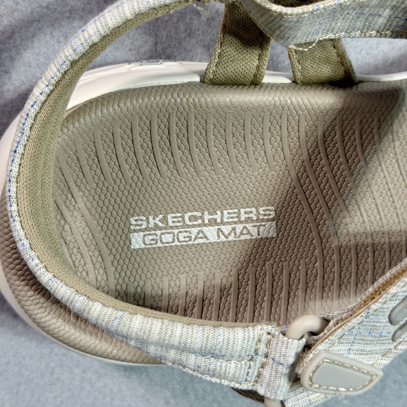 Skechers Womens On-the-GO 600 Goga Mat Strappy Sandals Size 8 Taupe 16182
