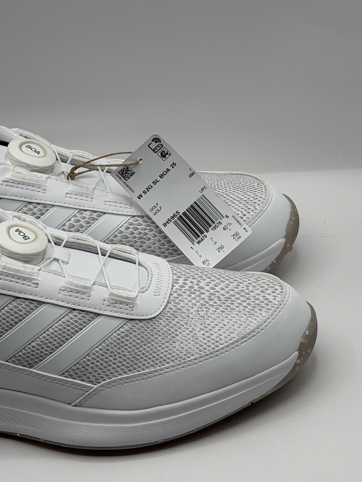 NEW Adidas S2G SL BOA 25 Spikeless Golf Shoes IH5965 Women’s Size 8.5 Grey White