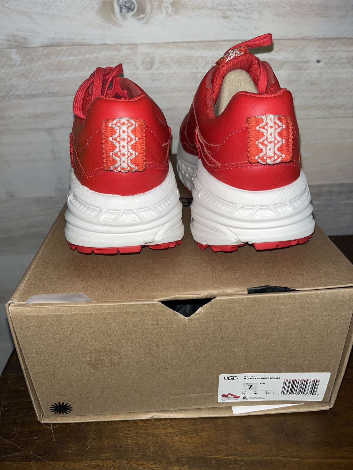 UGG Australia CA805 X Valentine Sneaker All Gender – Red – Men 5 / Women 6.5