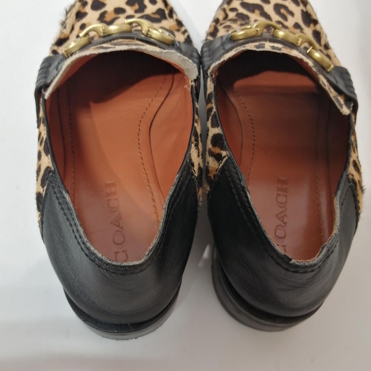 Coach Haraco Loafers Leopard G2426 Used