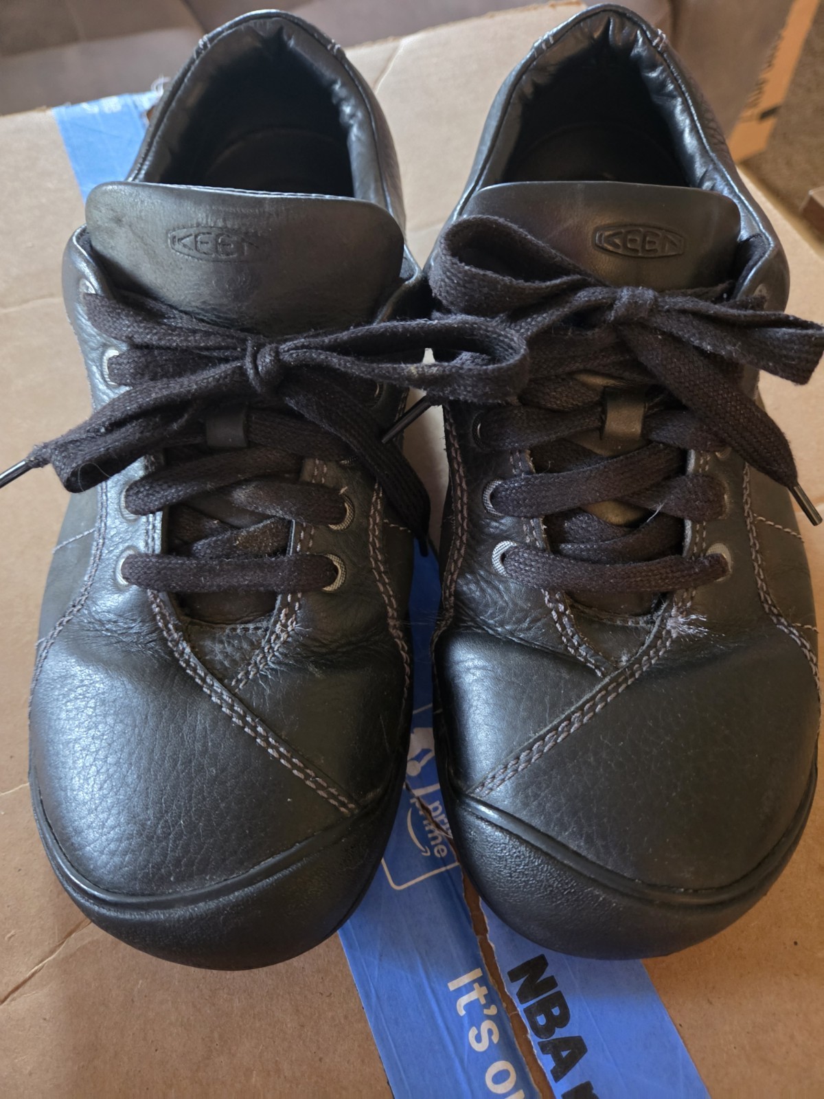 KEEN Shoes Womens 10 Presidio Casual Oxford Sneakers 1011400 Black Leather