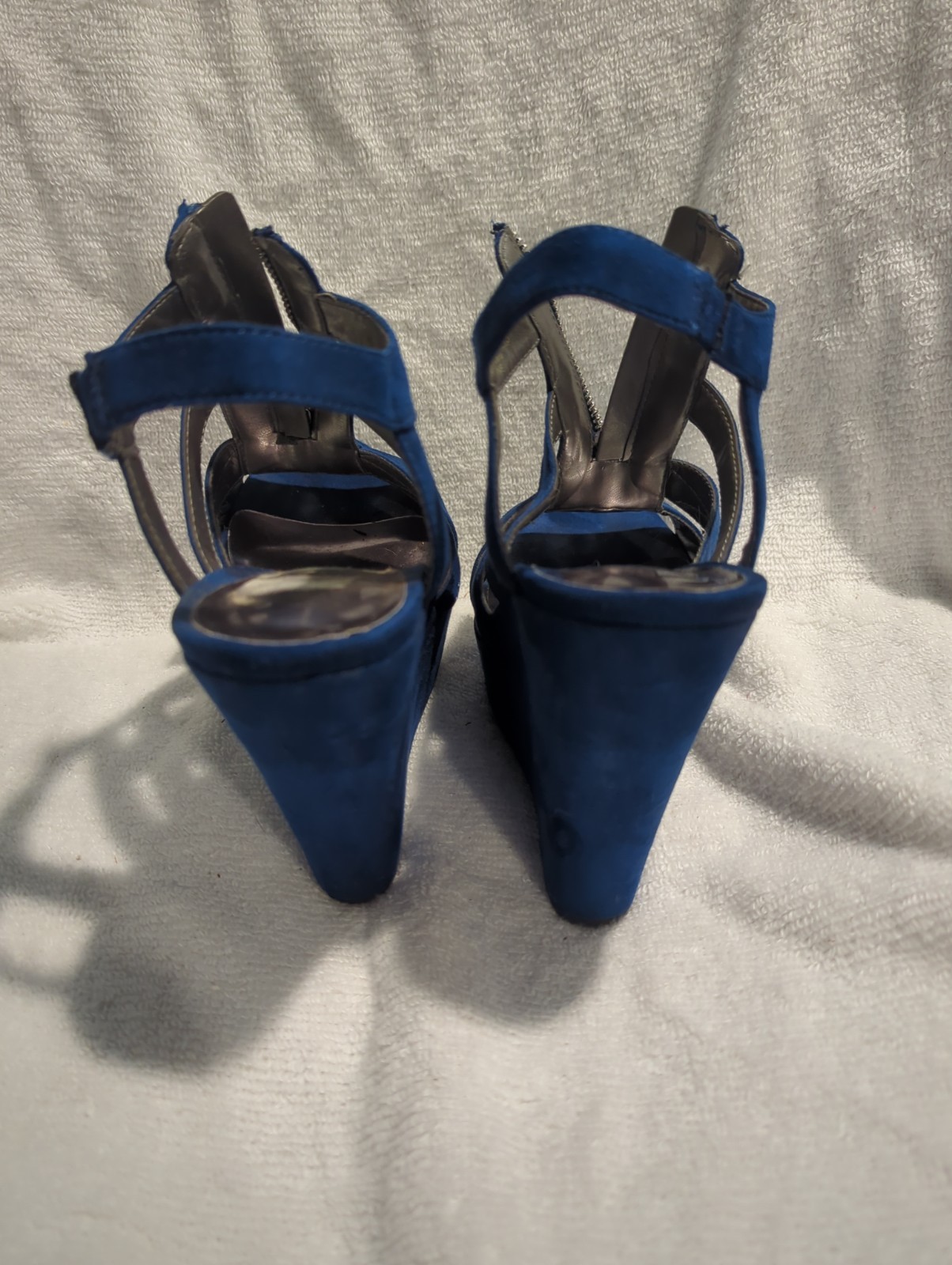Carlos By Carlos Santana Women’s Wedges Blue Suede Size 7.5