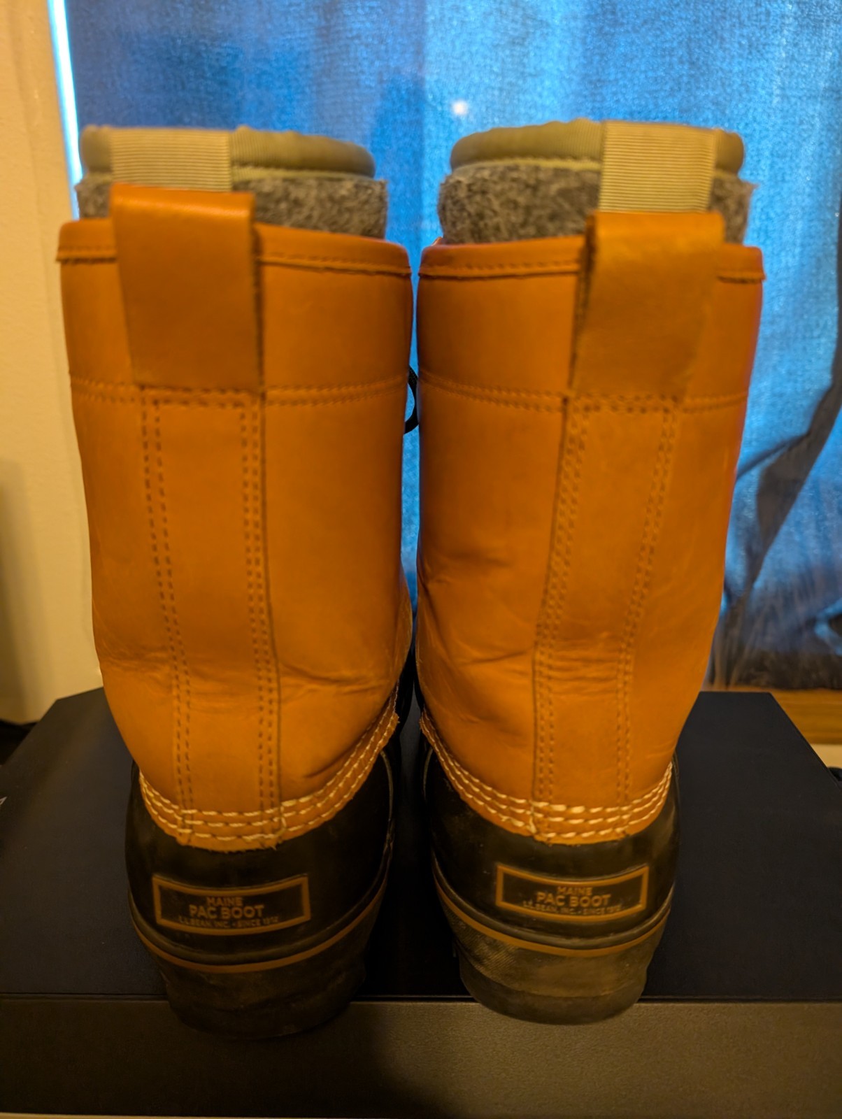 L.L. Bean Maine Pac Boot Brown Leather Wool Lined Mens 5.5-6 / Womens 7-7.5
