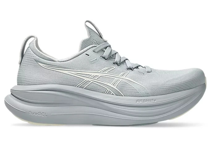 ASICS Women’s GEL-NIMBUS 28 1012B899 021 Piedmont Grey Cream Running Shoes