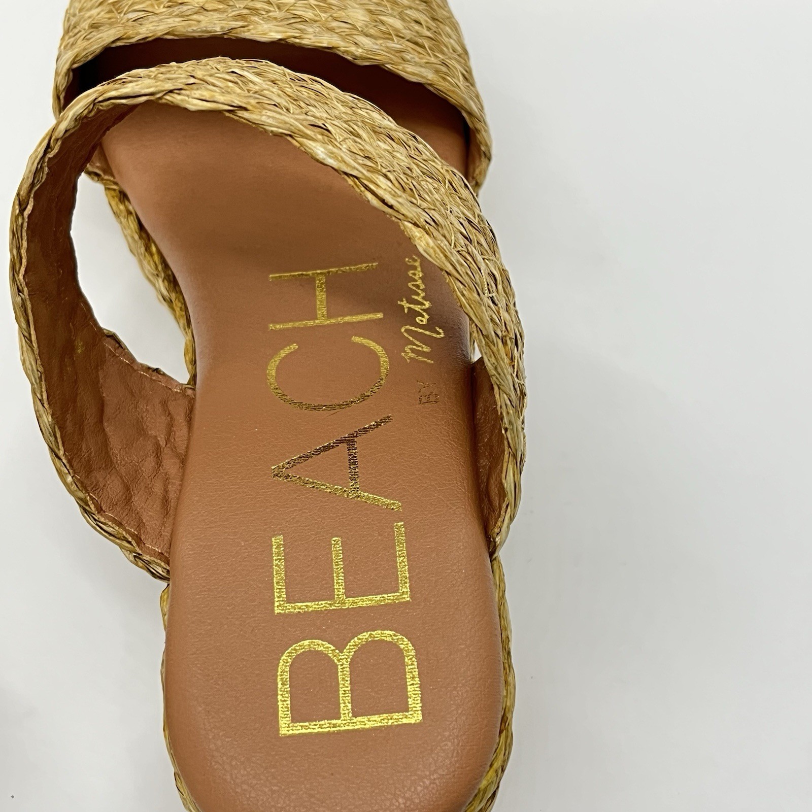 Beach By Matisse Sandals Ocean Ave Woman’s 9M Raffia Platform Sandals Block Heel