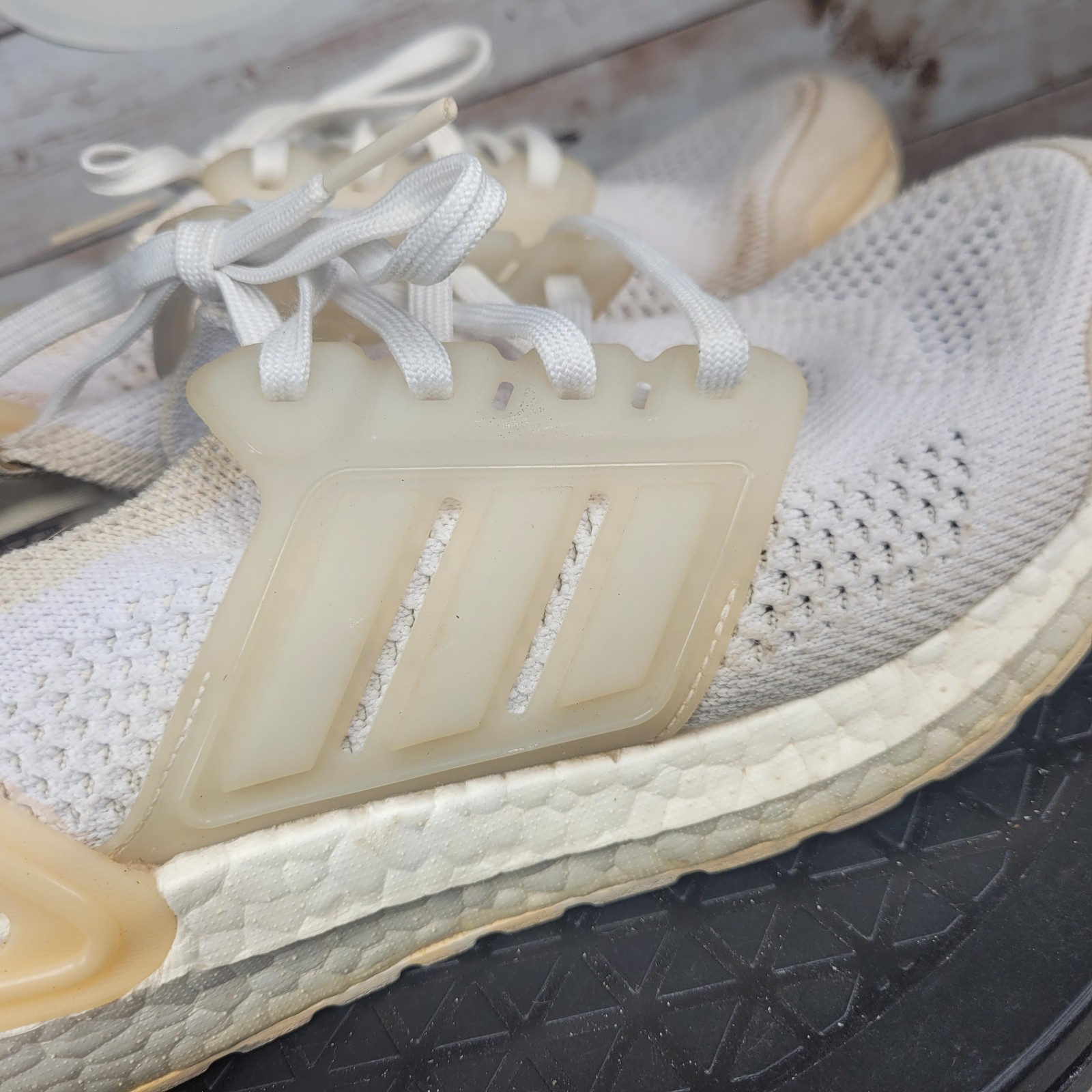 adidas Ultraboost 19.5 DNA Sneakers Womens 9 White Knit Breathable Running Shoes
