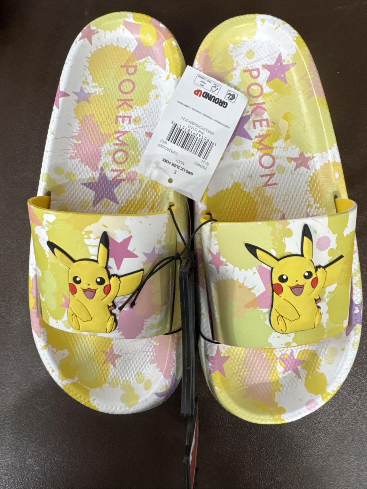 Pokemon Pikachu Slide Sandals Women’s Size 5 New With Tags