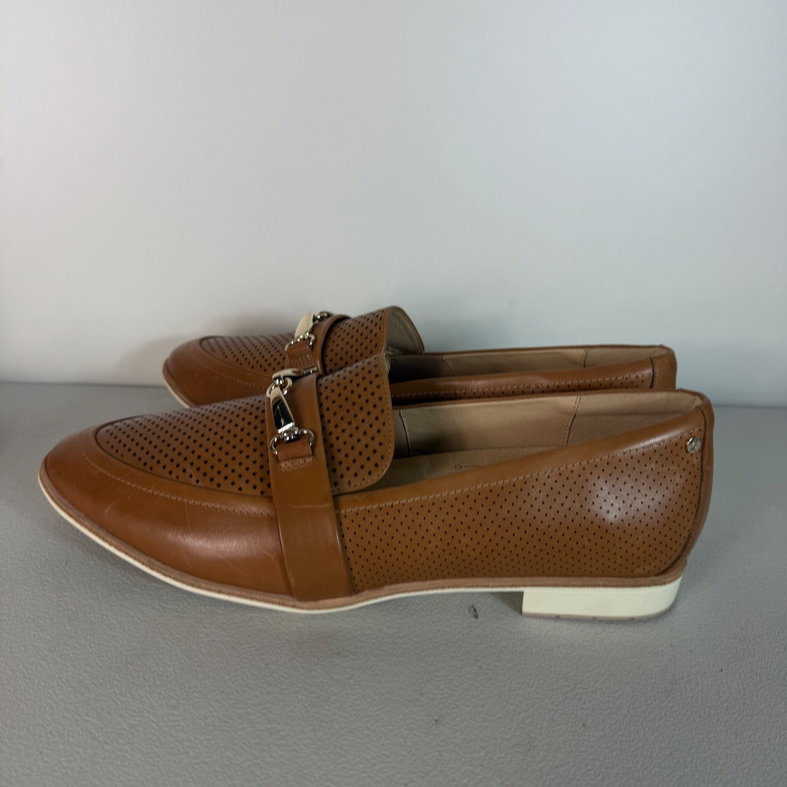 Frankie 4 Jenn Tan Brown Leather Slip On Women’s US 13 UK 10.5 EUR 45 Near New