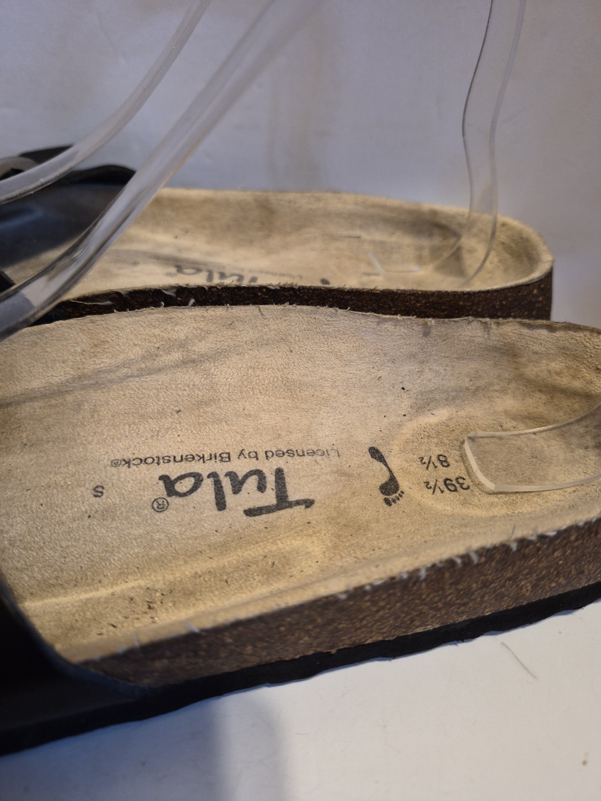 Tula by Birkenstock «Madrid» Black Leather Slide Sandals Sz.US 8.5/39.5 Ret $145