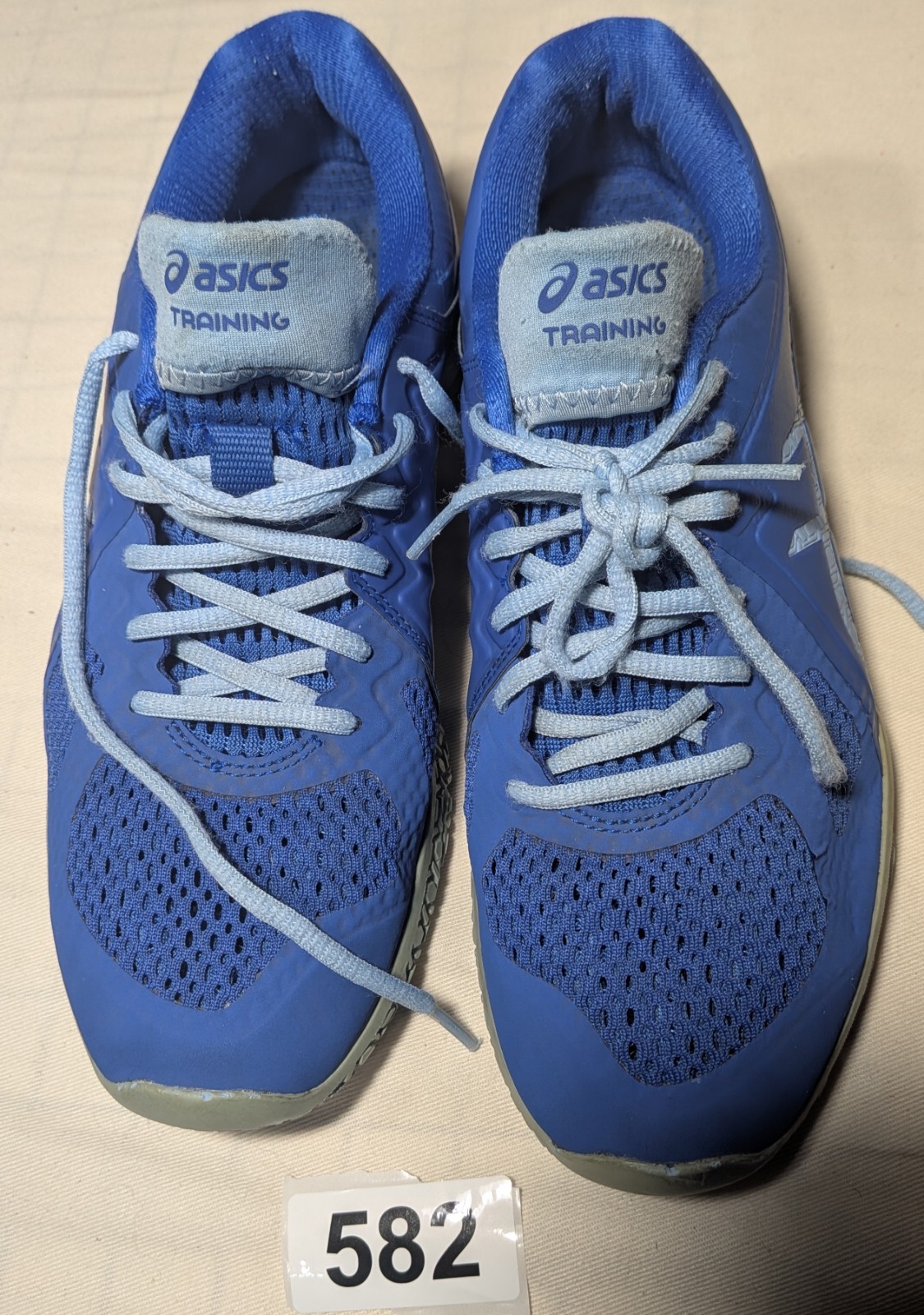 ASICS S753N Women’s Blue Light Blue Lace Up Training Athletic Sneakers Synthetic