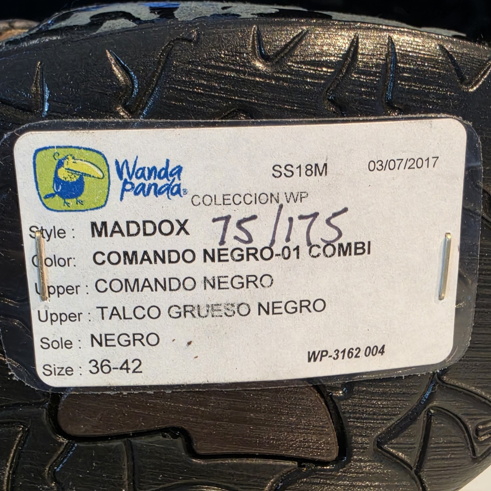 Wanda Panda Maddox Wedge Sandals EU 37 US 6.5-7 Black Leather Leopard Spain