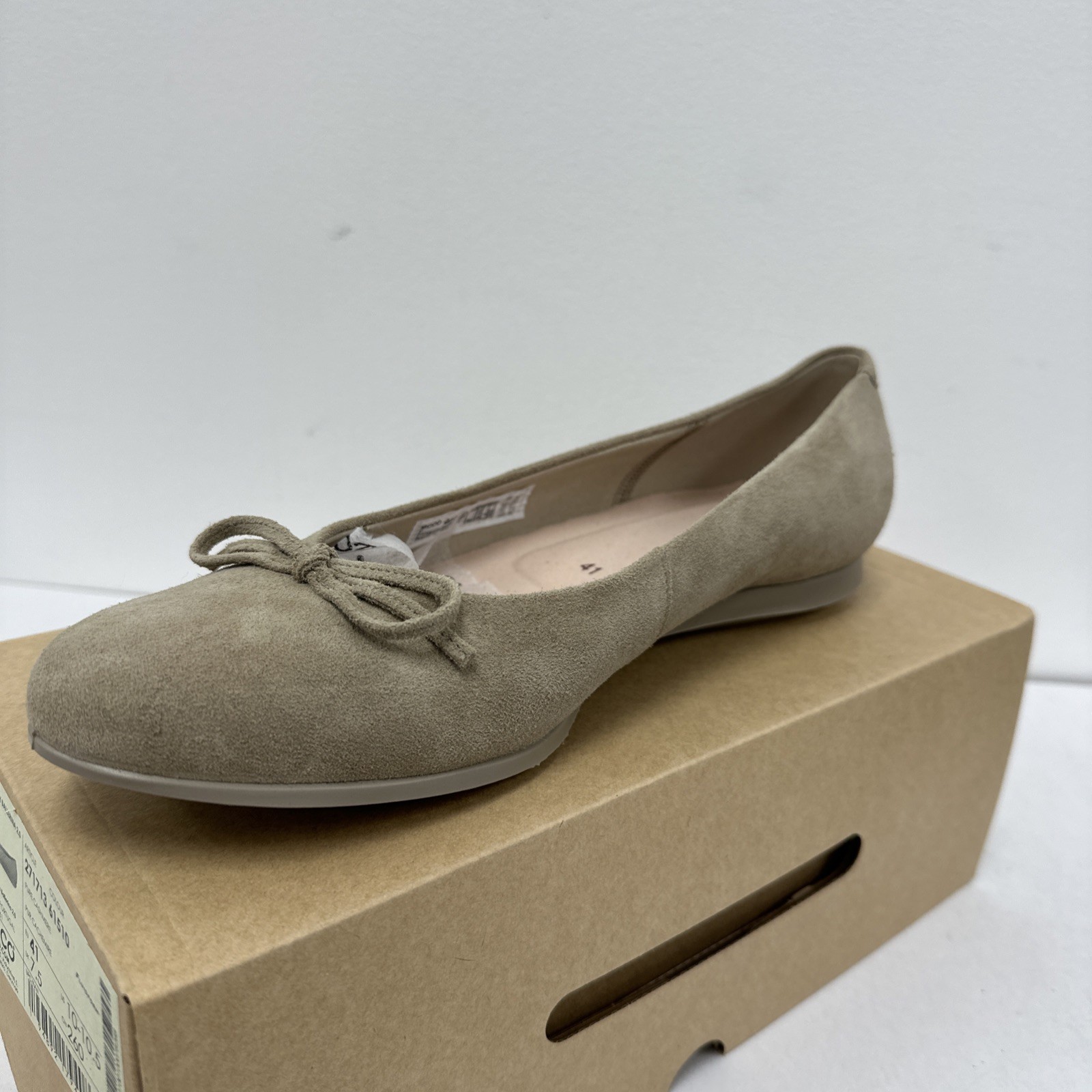 ECCO 271713 – Pure Cashmere – Ballet Flats Bow Slip On Women’s Shoes 10-10.5 US