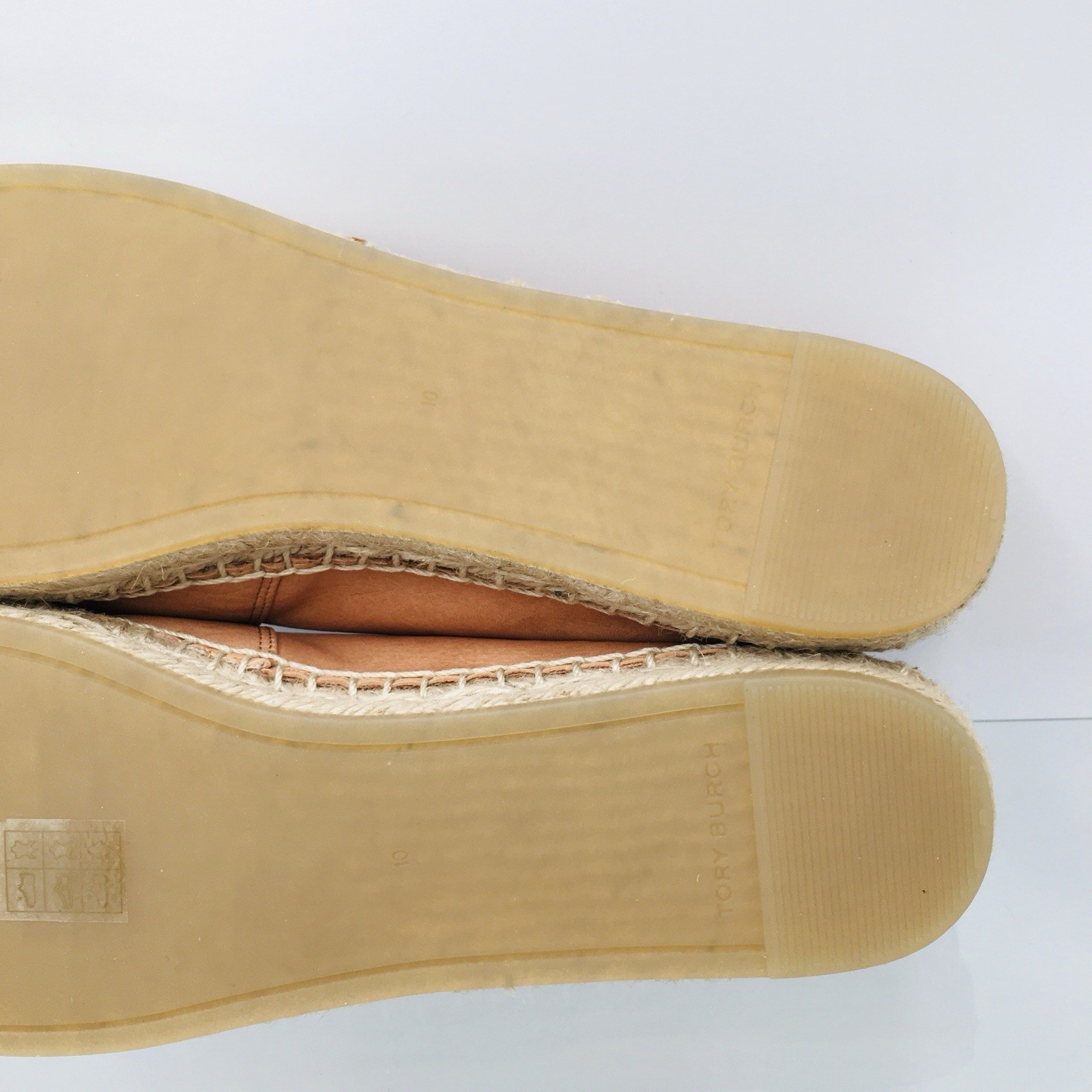 TORY BURCH – ELEANOR – BRANDY / GOLD – Leather Women’s Espadrille Size 10 M