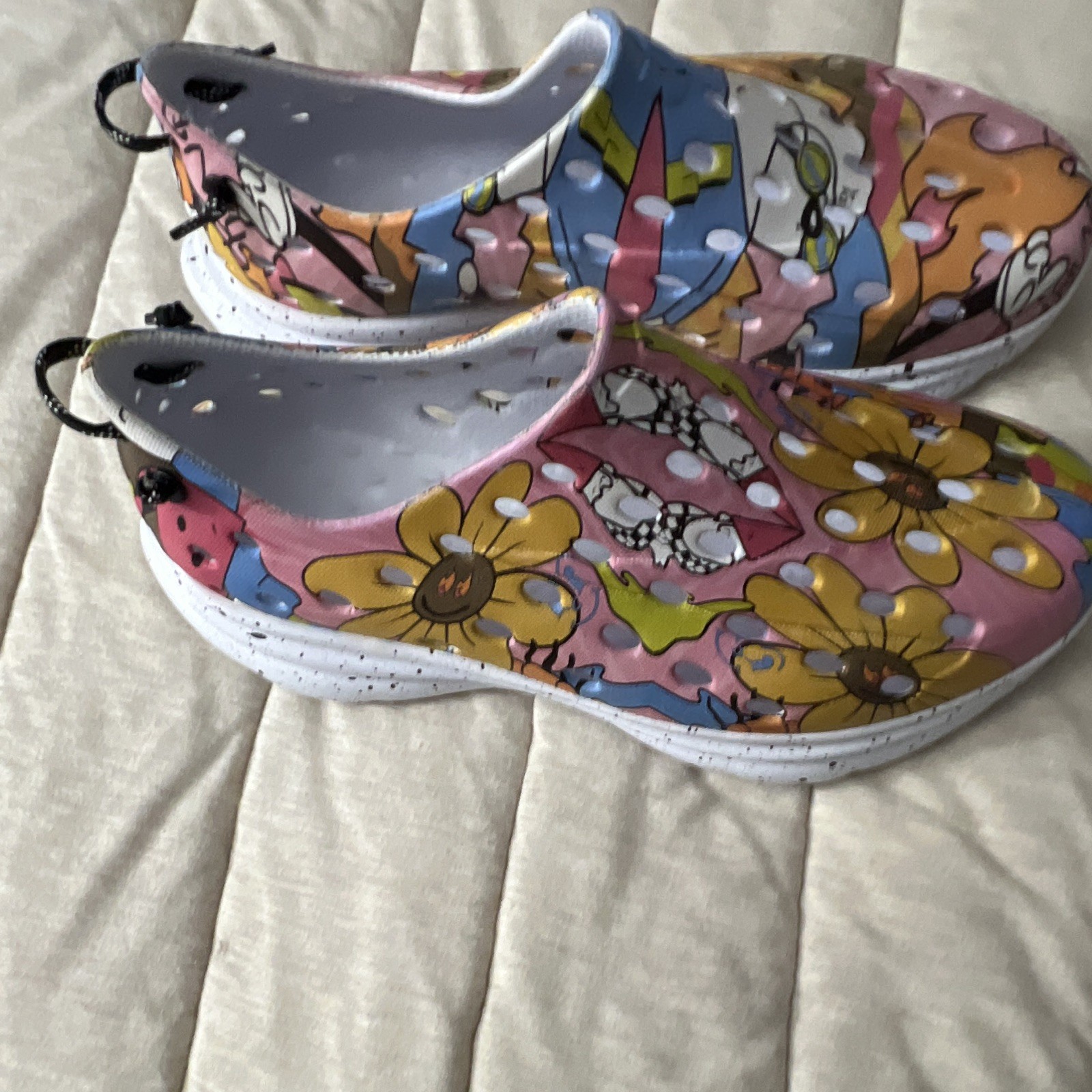 Bzees Niche Women’s 8 M Multicolor Floral Slip-On Lightweight Comfort Wedge