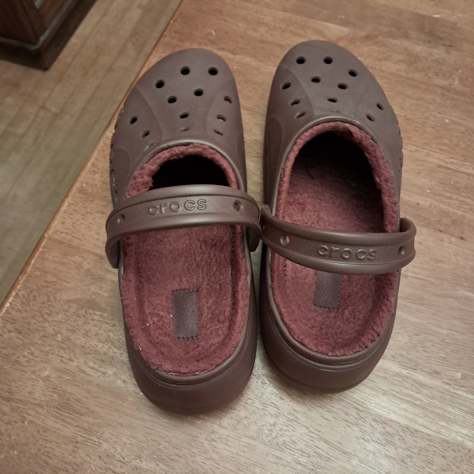 Crocs Baya Platform Lined Clog Wine Red Womens Size 11