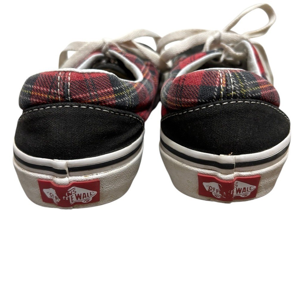 Vans Plaid Black and Red Sneakers