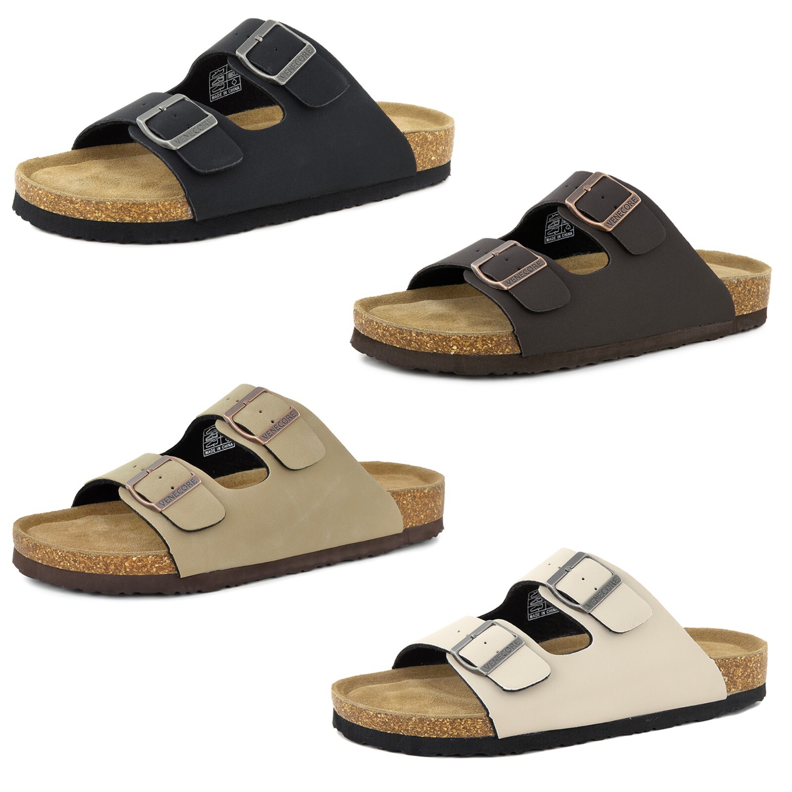 Venecore Verano Women’s Cork Footbed Summer Slide Sandals VC31005