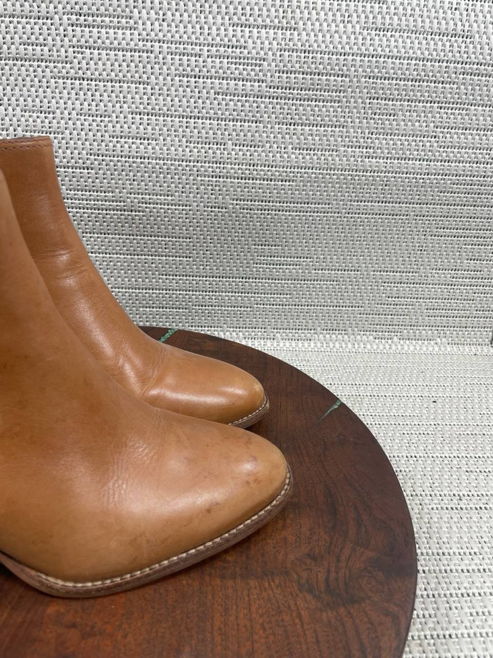 Madewell Chelsea Boot Women Size 6.5 The Regan English Saddle Leather Block Heel
