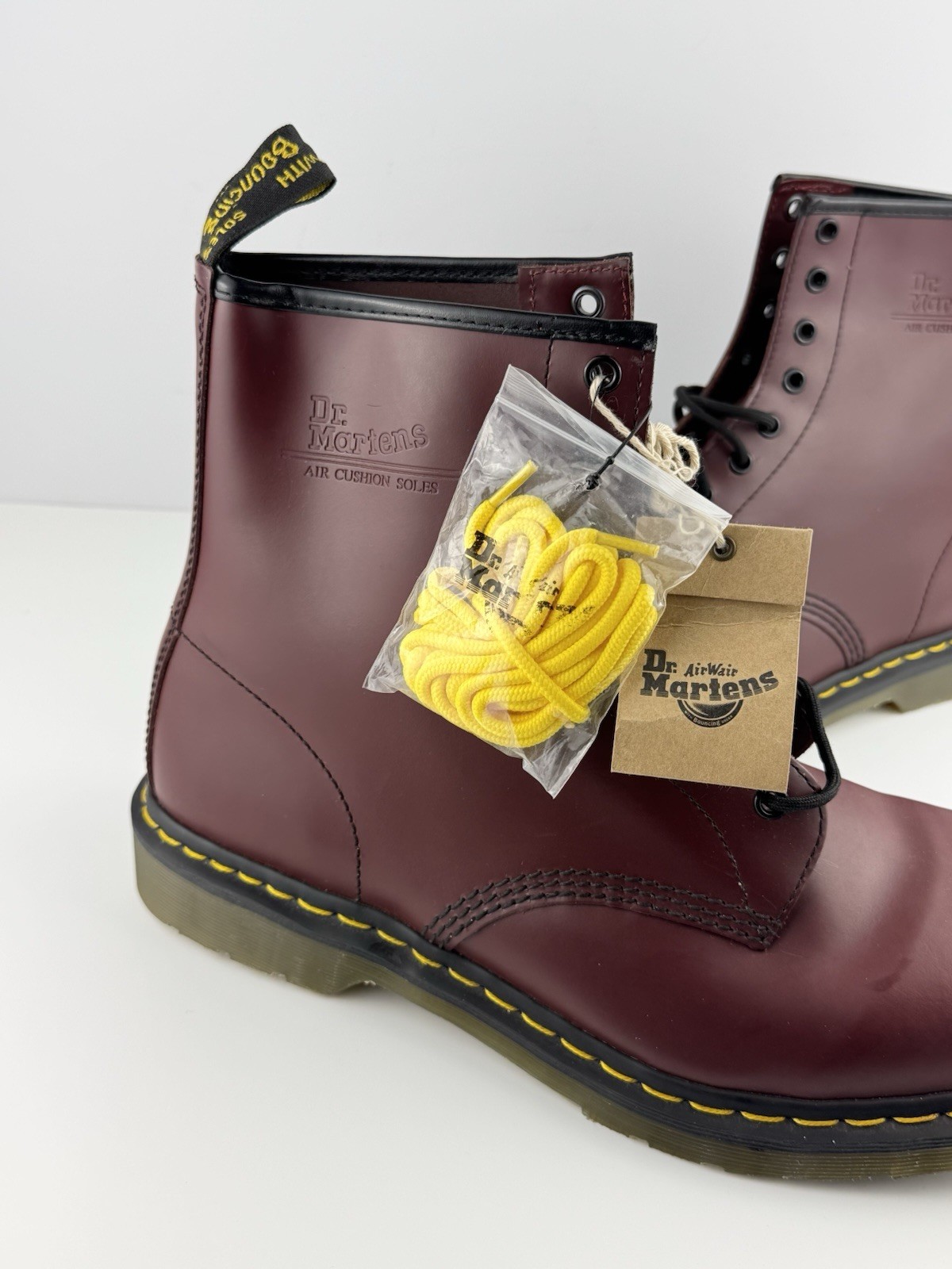 NEW Dr. Martens 1460 Men’s Cherry Red Smooth Leather Boots Size 13M, $370