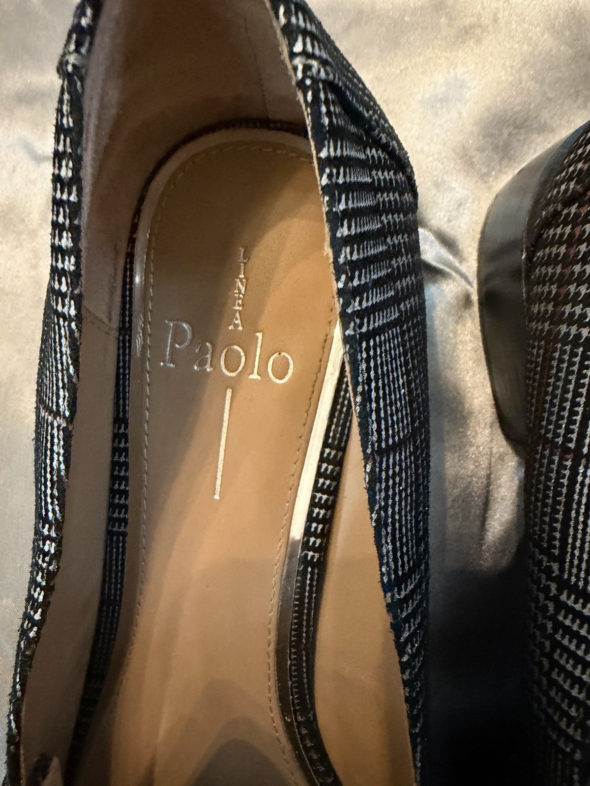 Paolo Linea Women’s Block Heel Dress Shoes Size 8M Super Classy Black/Gray