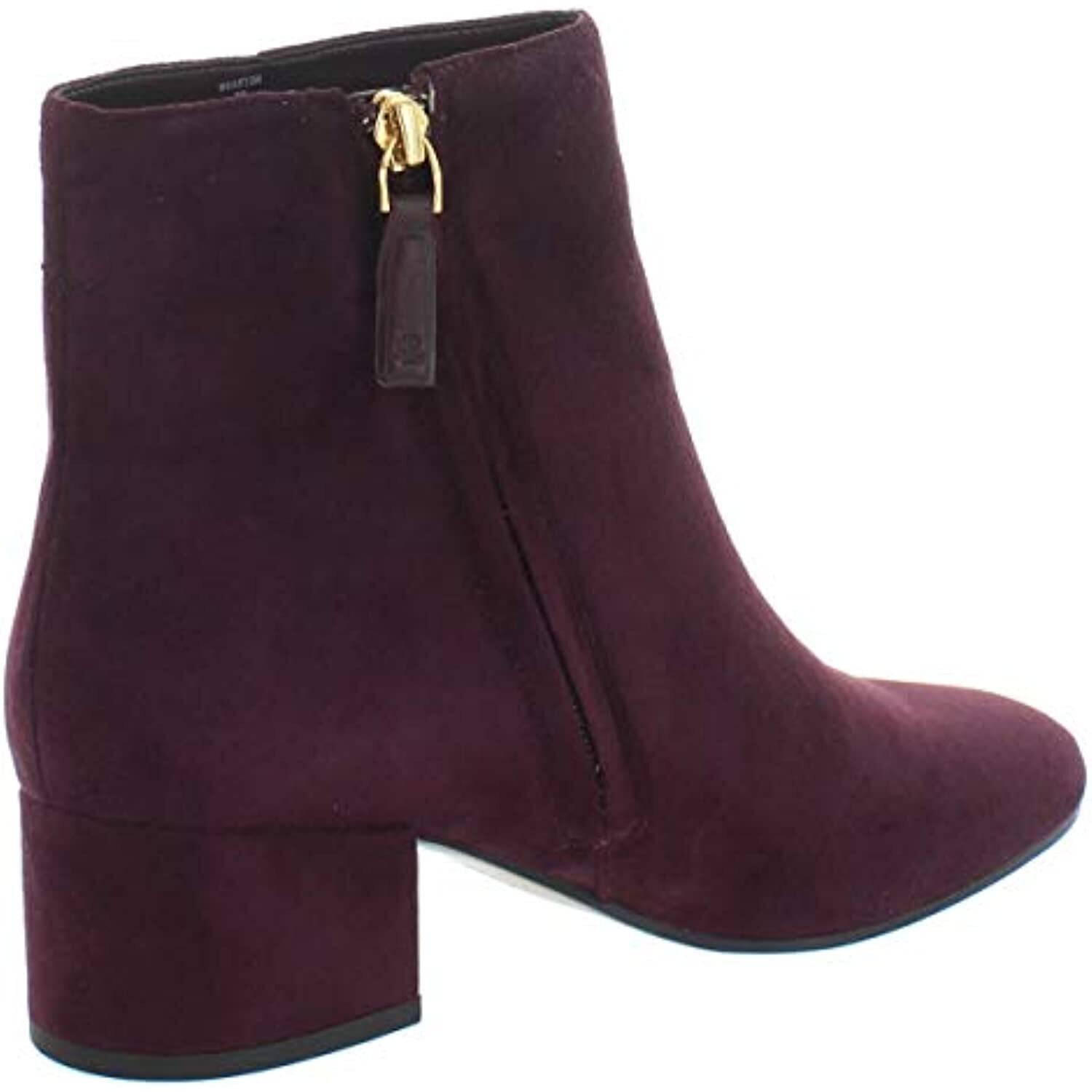 Lauren Ralph Lauren Womens Wharton Suede Ankle Boots Burgundy 8.5 Medium (B,M)