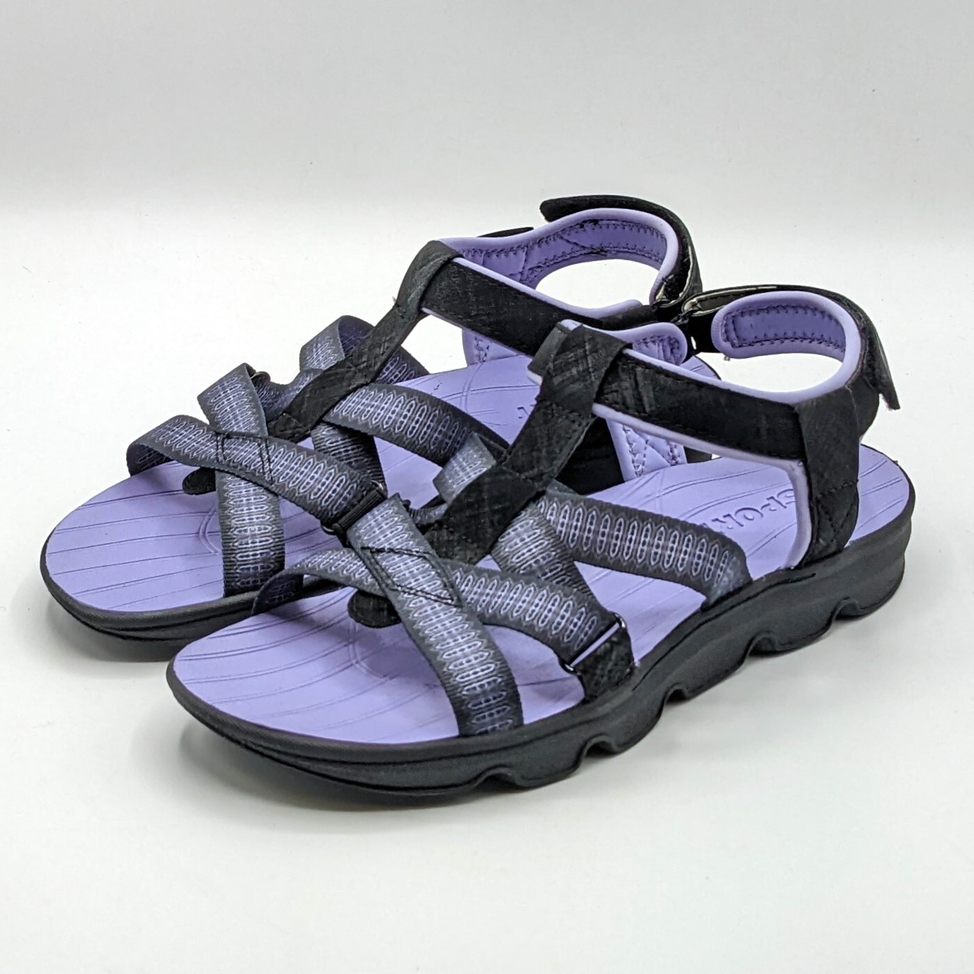 Jsport KAIA Women’s Sports Sandal – Adjustable Straps (Black/Purple) Pick Size