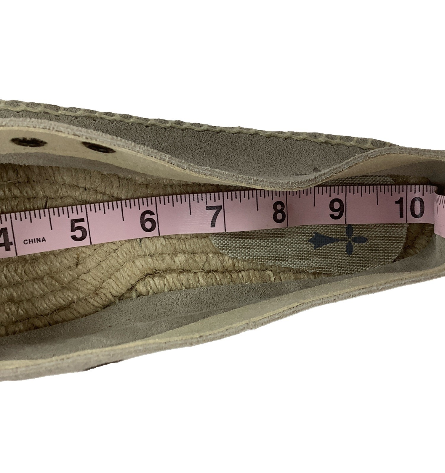 Manebi Gray Suede Platform Espadrille Sneakers Women US 10 EU 41 Jute