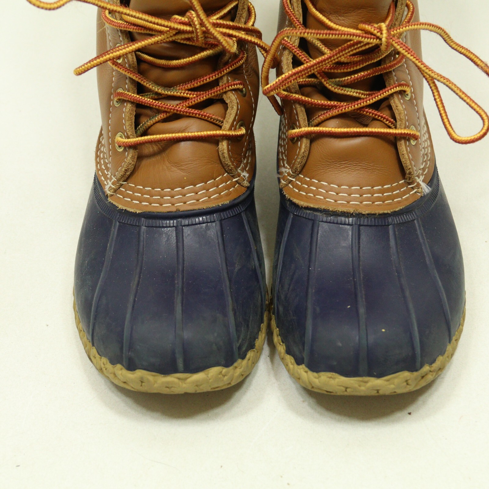 L.L. Bean Women’s The Original Duck Boots Brown Ankle Lace Up Pull Tab USA Sz 8M
