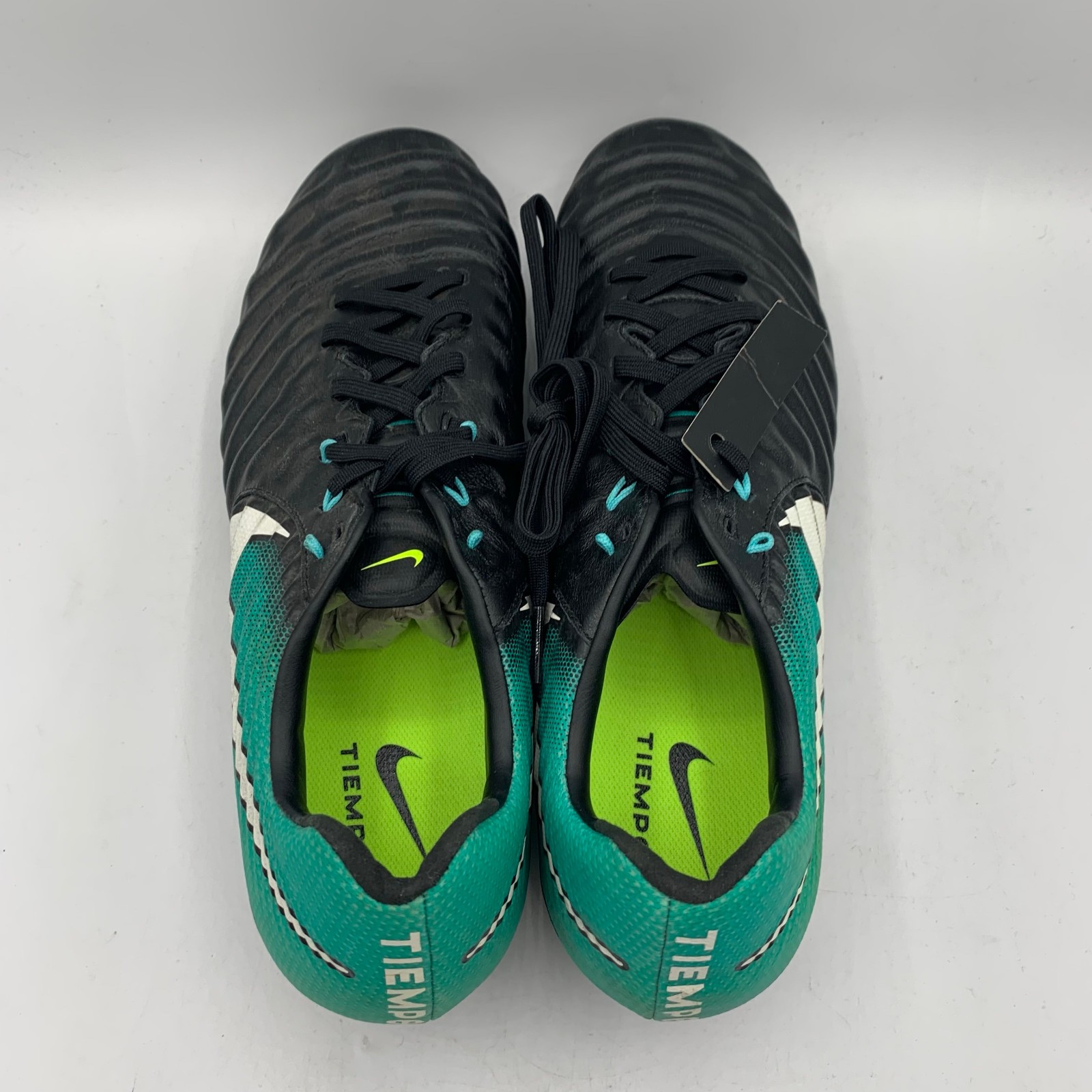 Nike Tiempo Legacy III FG Soccer Cleats Womens Size 10/Mens 8.5 Black Aqua