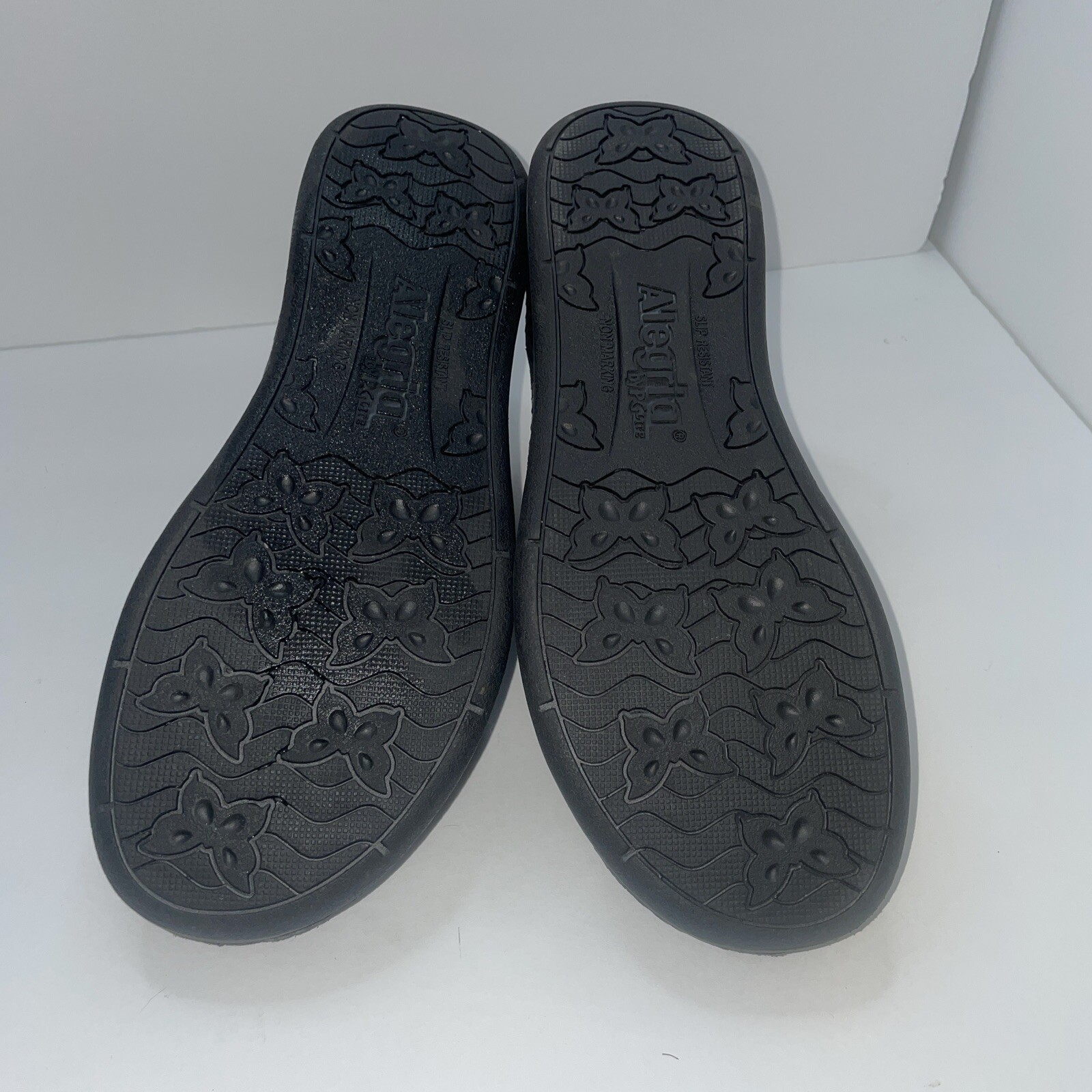 ALEGRIA Essence Leather Sneaker Shoes Women Size US 6.5 EU 36 Black Rose ESS-586