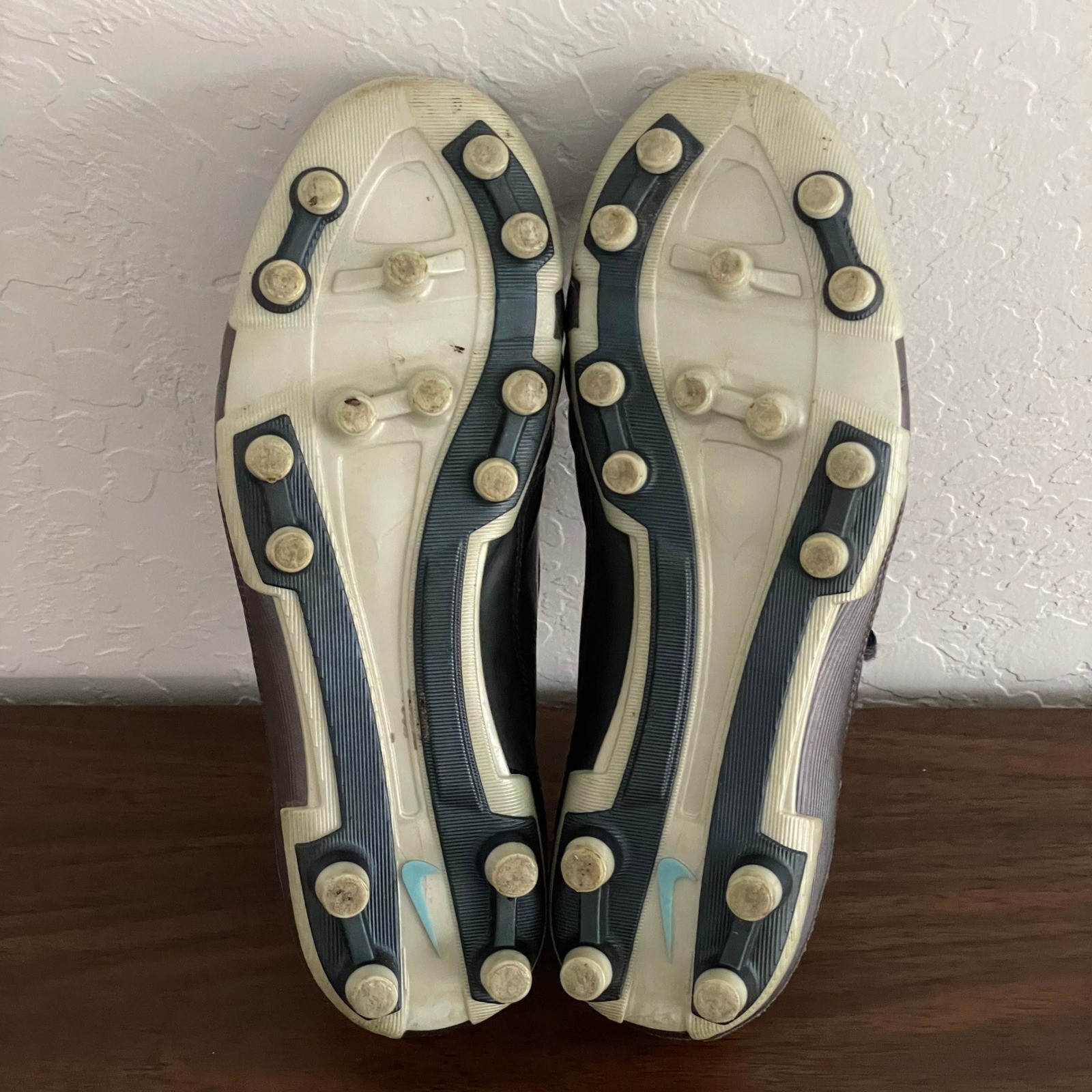 Nike Total 90 III FG Womens 8.5 Plum Grey Vintage Soccer Cleats Rare Y2K
