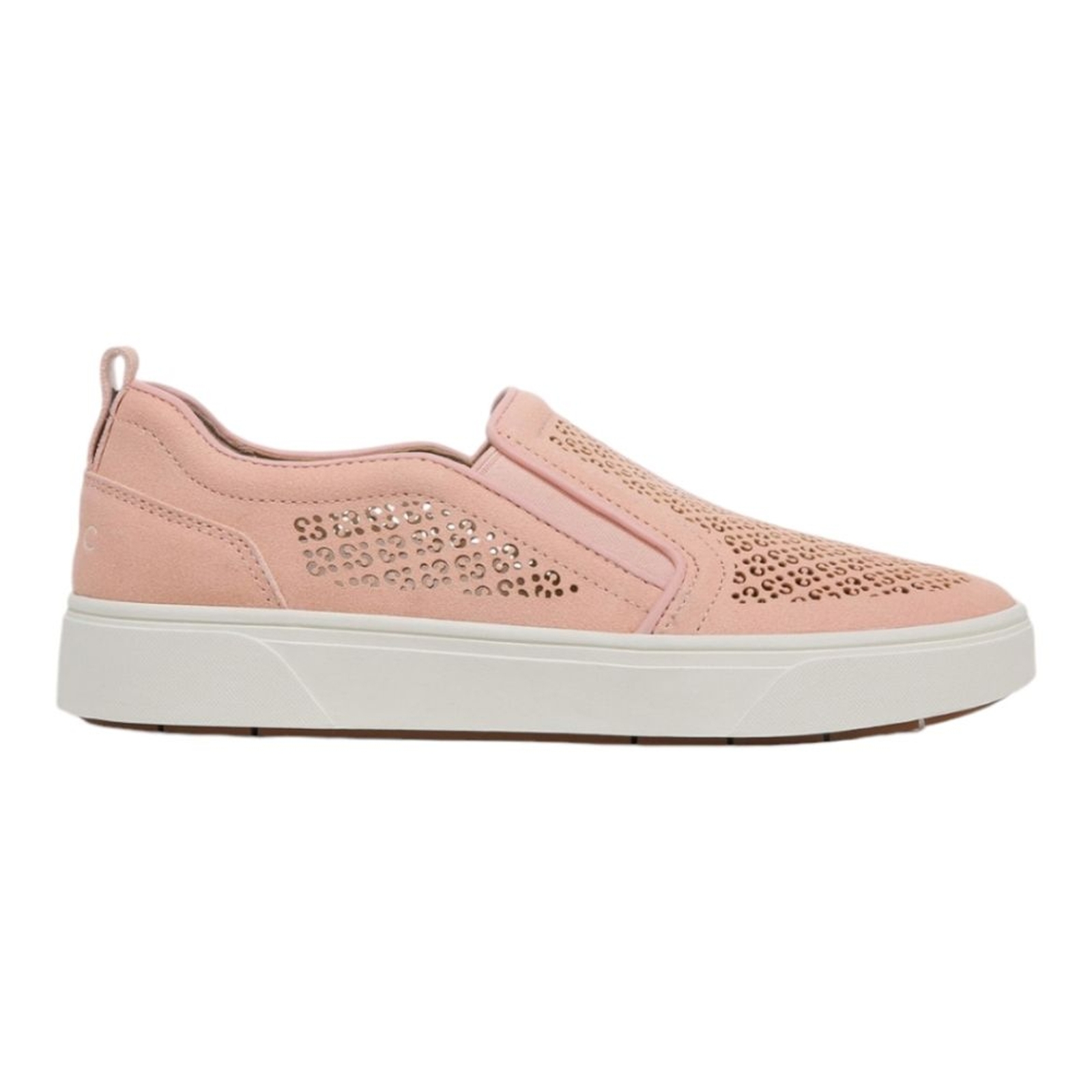 Vionic Kimmie Perf Roze Coral Laser Cut Arch Support Slip on Sneaker Shoe 7.5