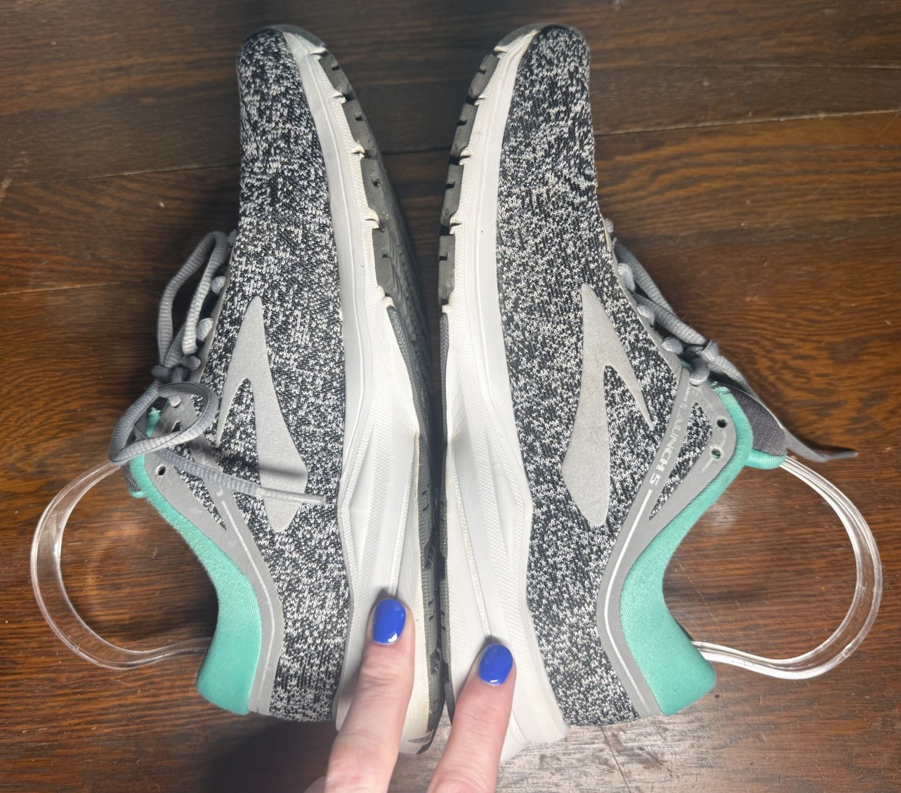 Brooks Launch 5 Women’s Running Shoes Gray Teal Size 8.5