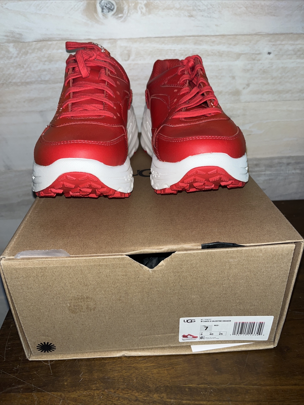 UGG Australia CA805 X Valentine Sneaker All Gender – Red – Men 5 / Women 6.5