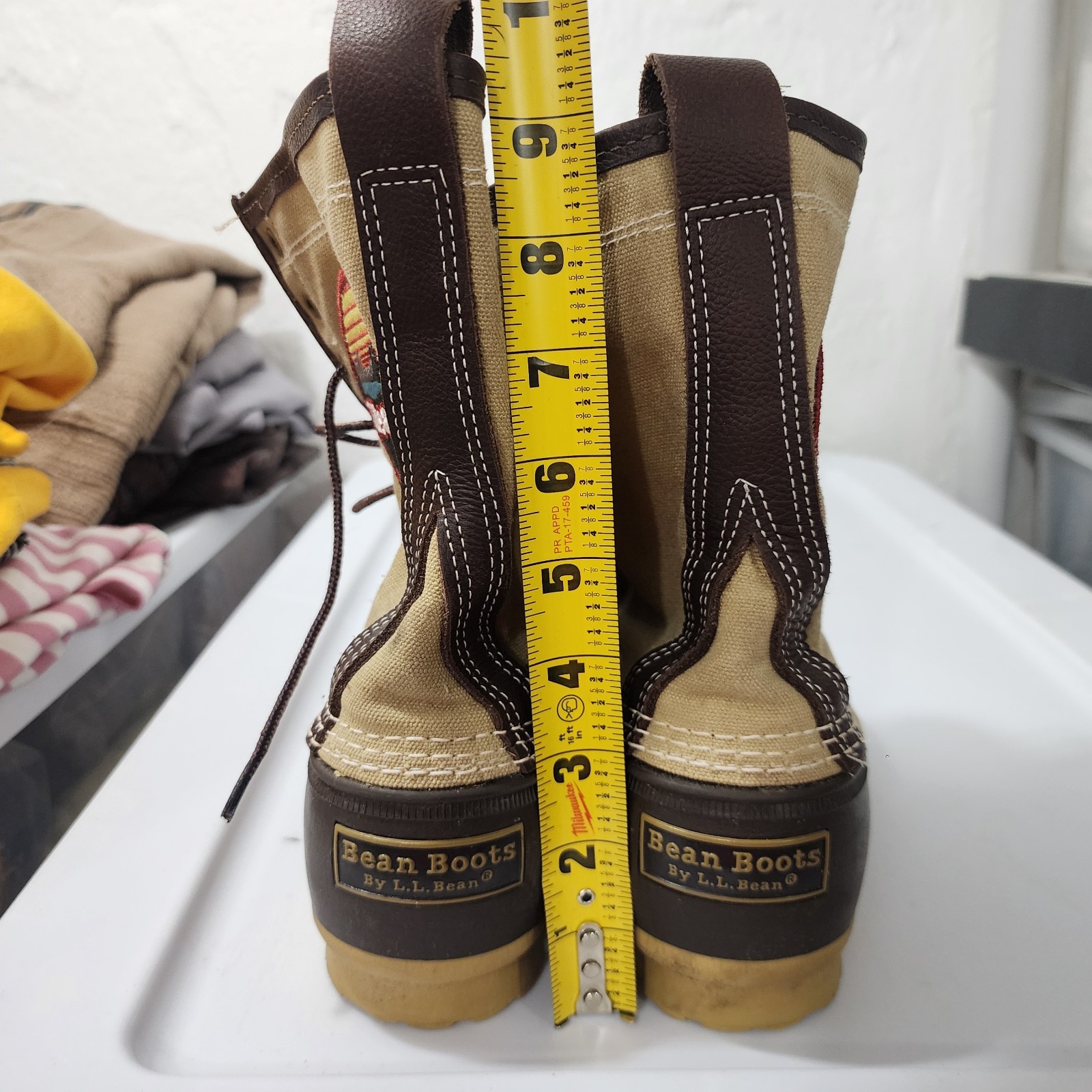 L.L. Bean Original Bean Boot Patch Waxed-Canvas Duck Hunting 10in Brown Maine 9M