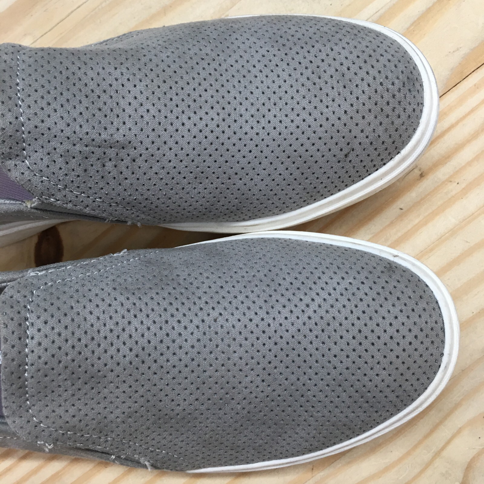 Dr. Scholls Shoes Womens 6M Wink Slip On Sneakers Gray Fabric Casual Comfort Low