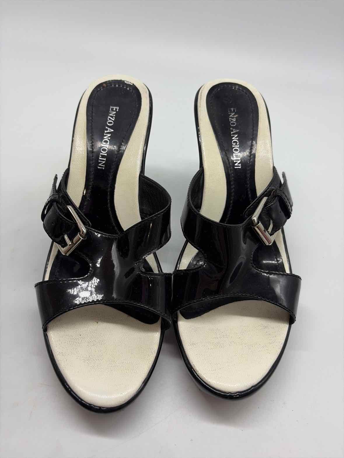 Pre-Owned Enzo Angiolini Black Size 6 Wedge Heels