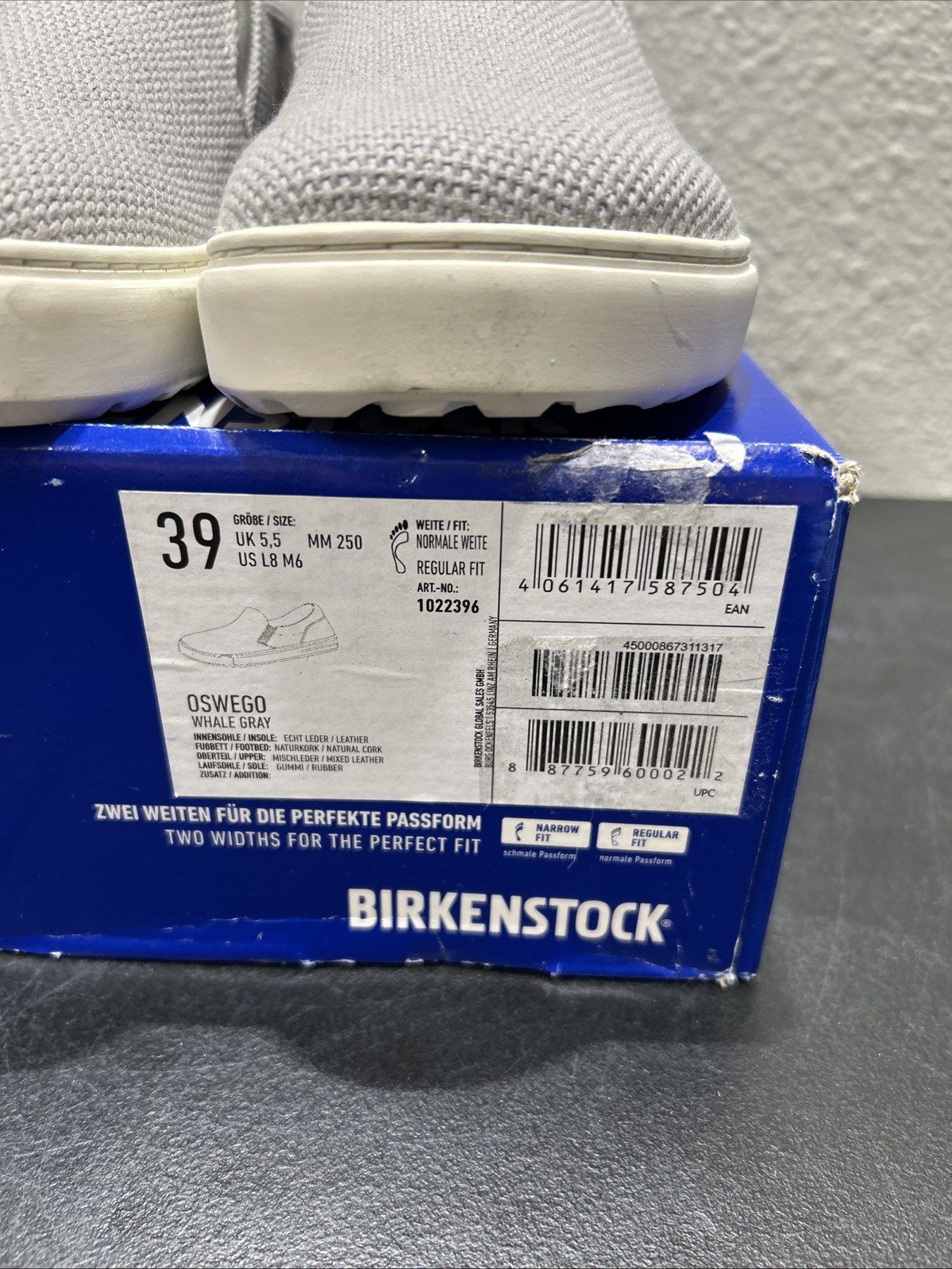 Birkenstock Oswego Whale Gray EU 39 US W8 M6