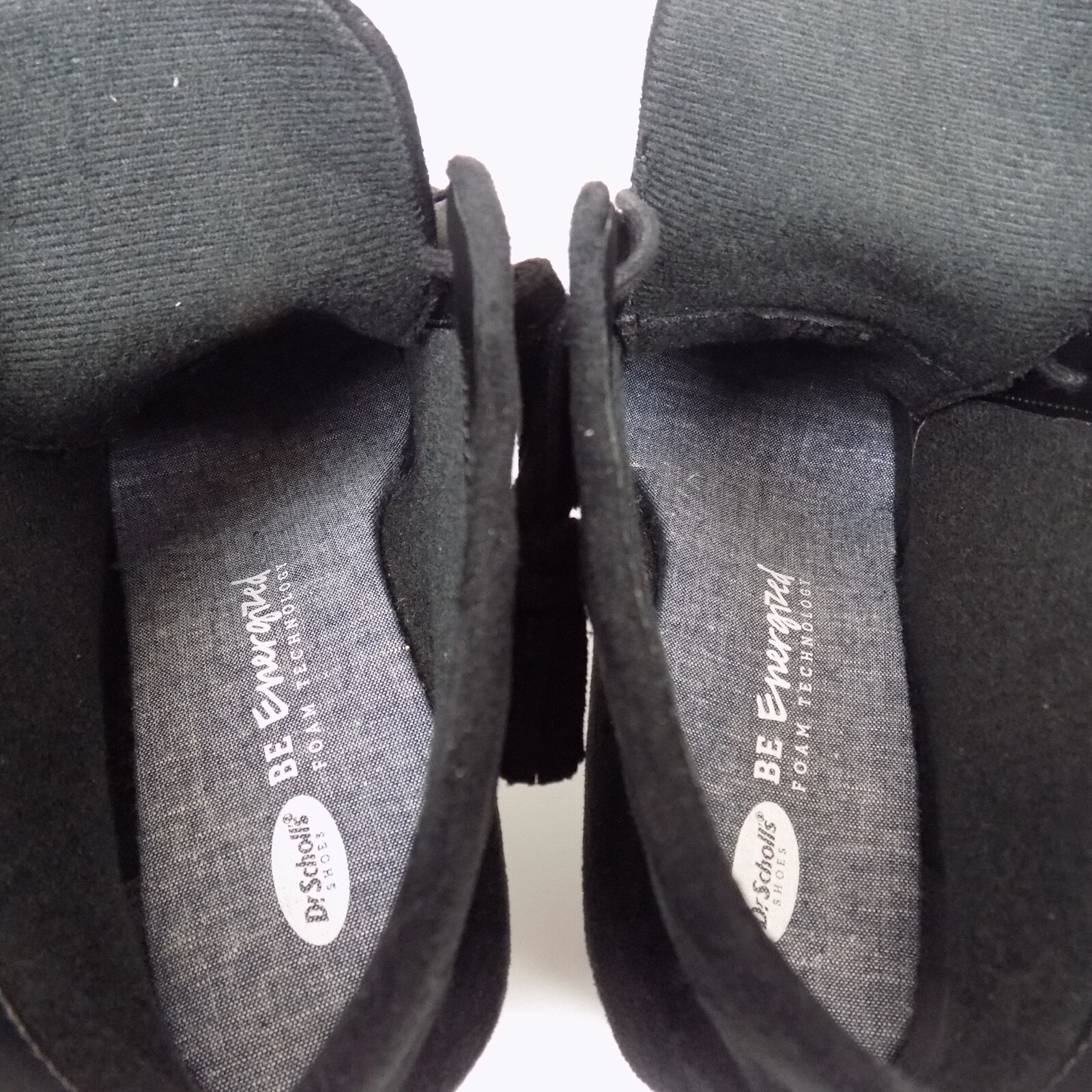 DR. SCHOLL’S Women Dakota Wedge Ankle Lace Booties Size 7.5 WIDE, Black Faux Sue