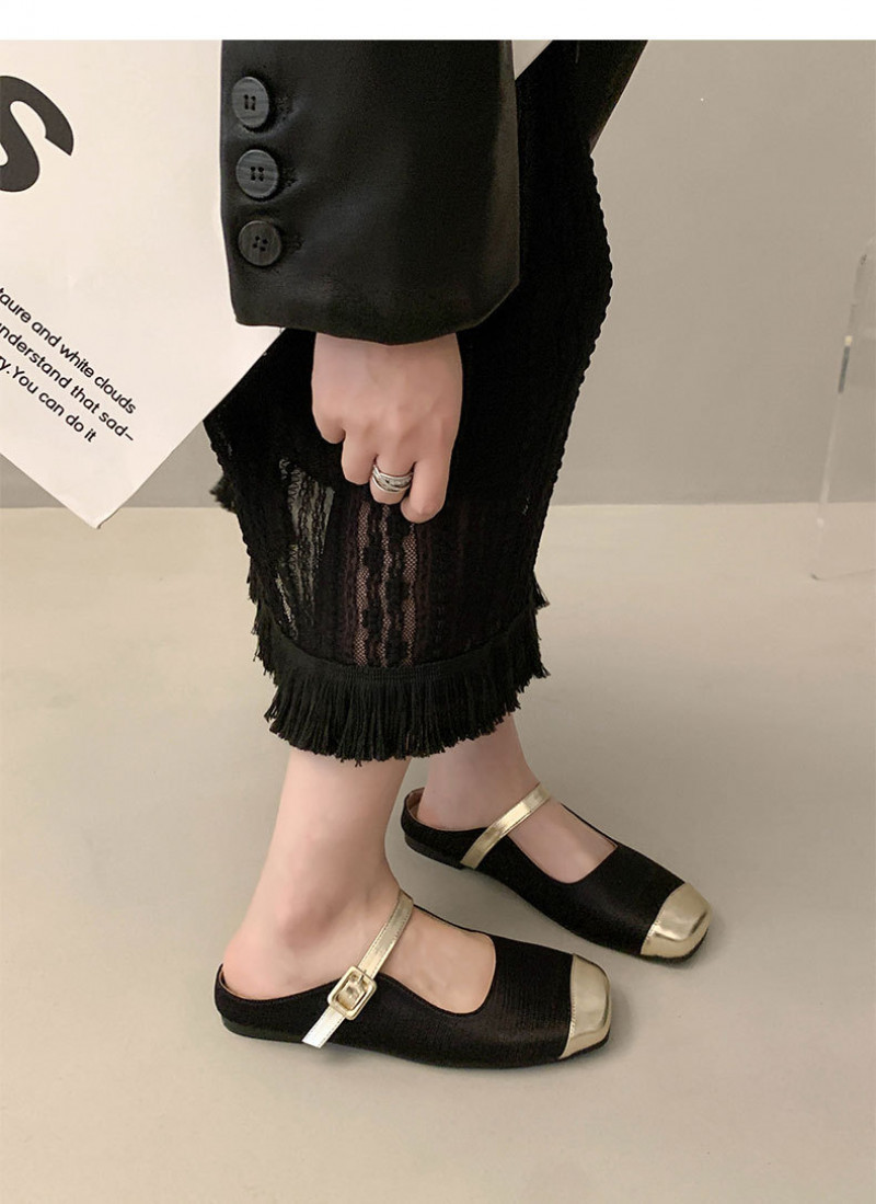Women’s Fashion Casual Buckle Slip On Baotou Slippers Summer New Sandals