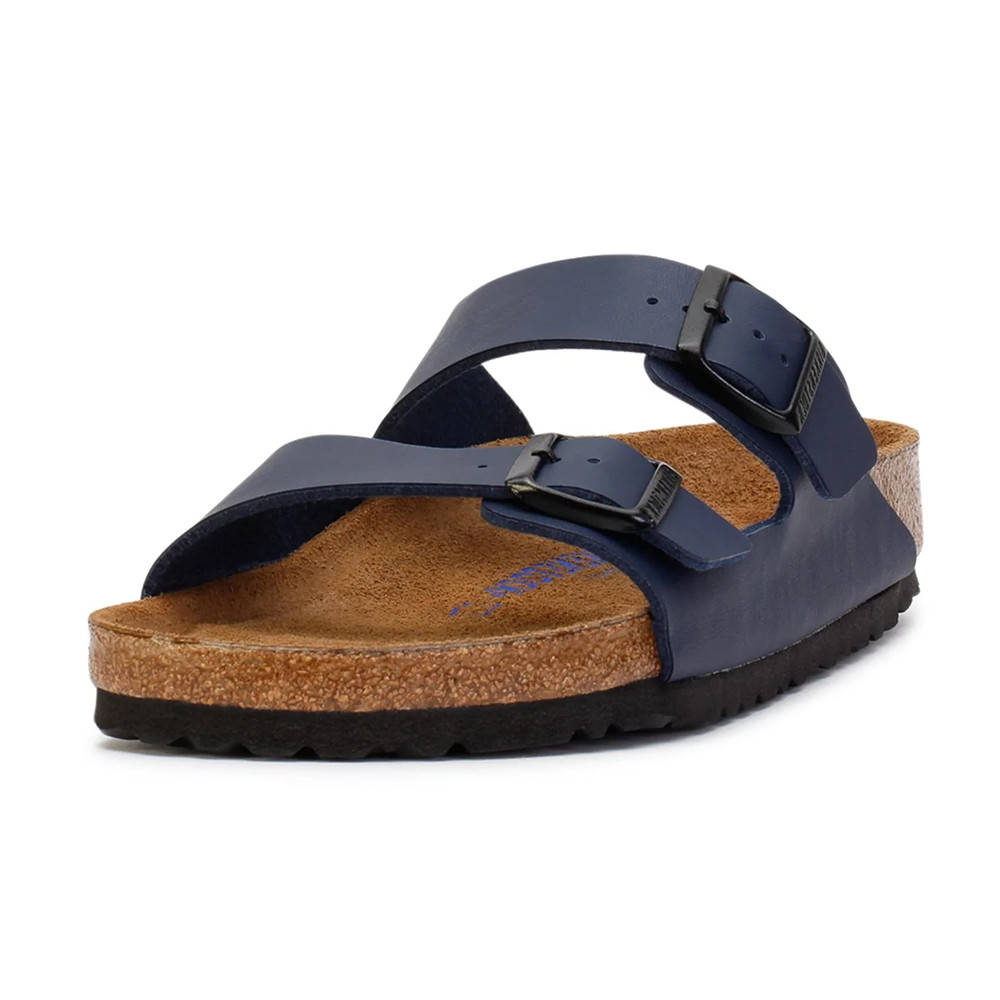 Birkenstock Arizona Blue Soft Footbed Birko-Flor Synthetic Sandal Women’s shoes