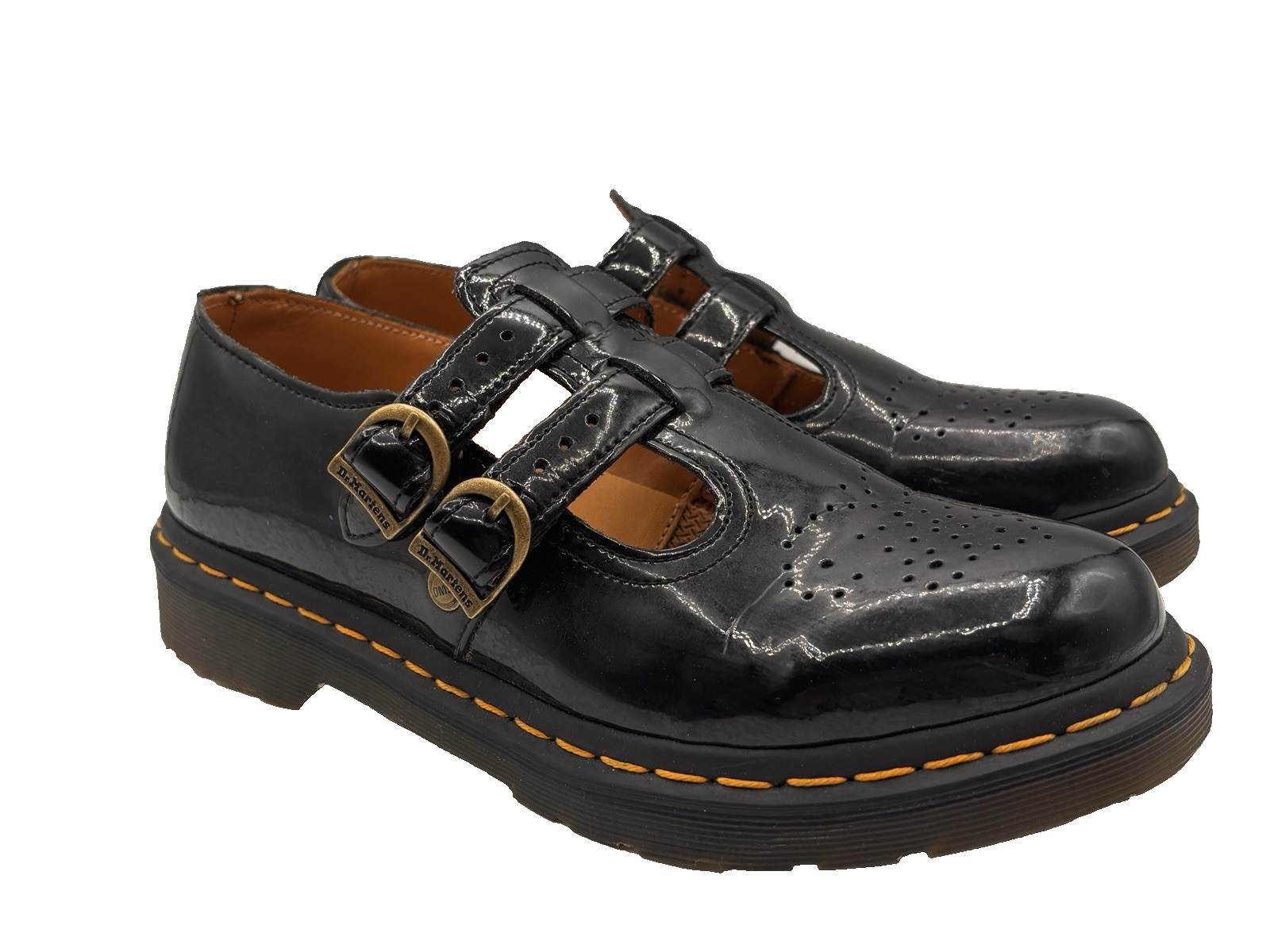 Dr. Martens 8065 Mary Jane Women’s Size 9 Black Leather Platform Buckle Closure