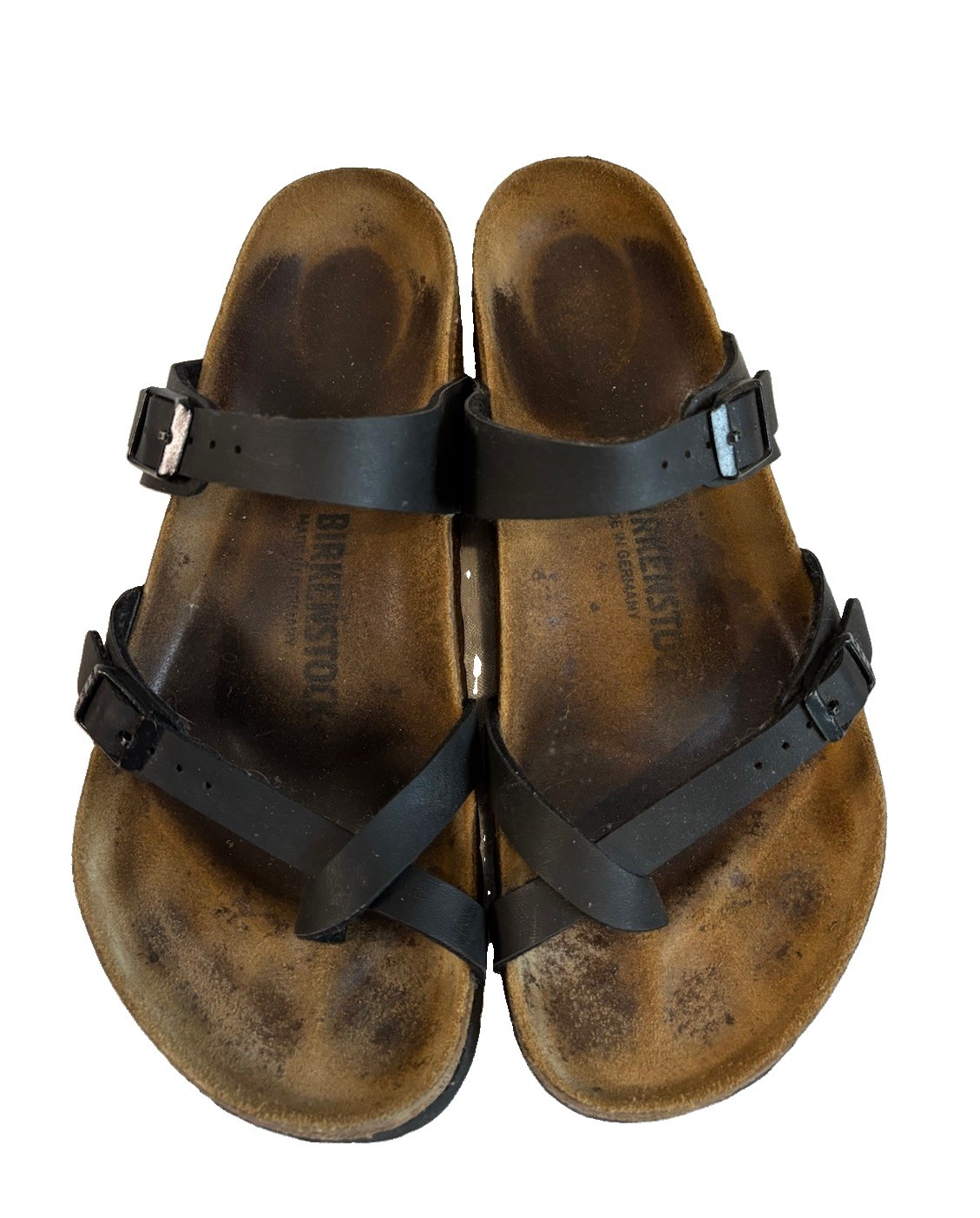 Birkenstock 40 Mayari Sandals Womens 9 Black Birko-Flor Germany Regular Width