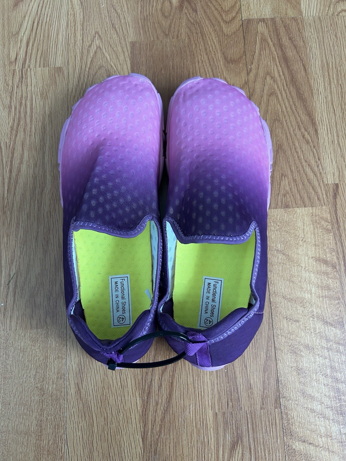 Women’s Slip-On Athletic Sneakers Purple/Pink Ombré Low Top Rubber Sole – 42/10